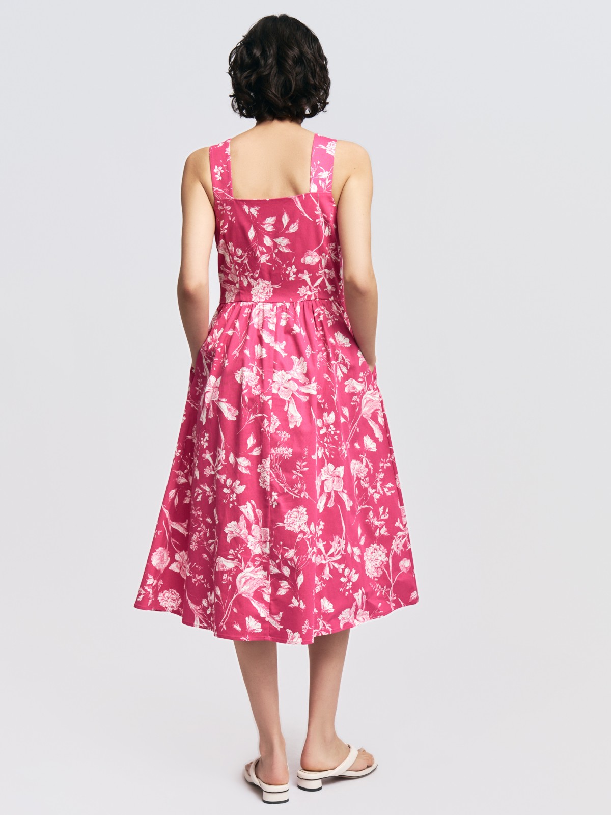 Сарафан из хлопка с цветочным принтом