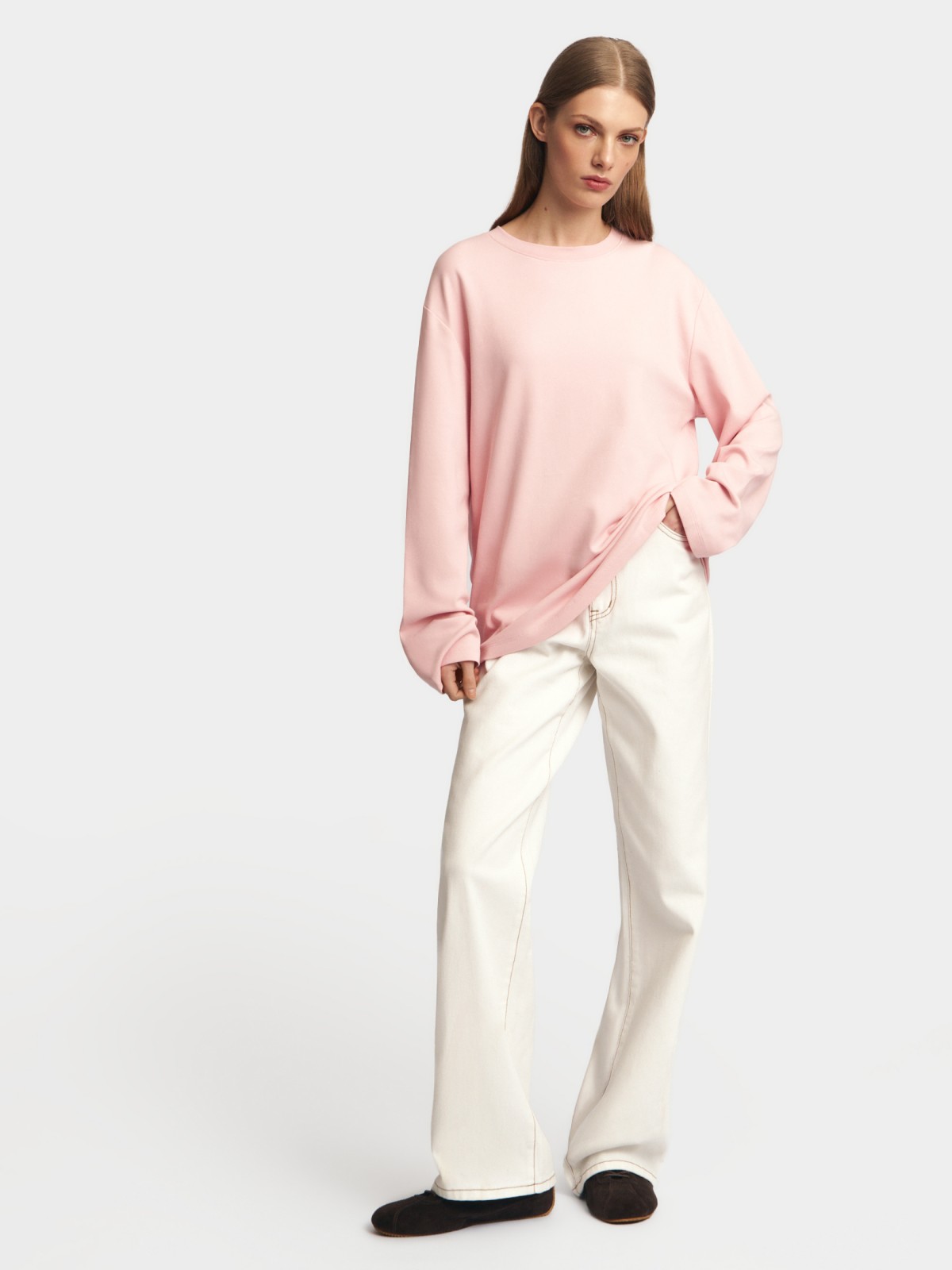 Трикотажный лонгслив из хлопка