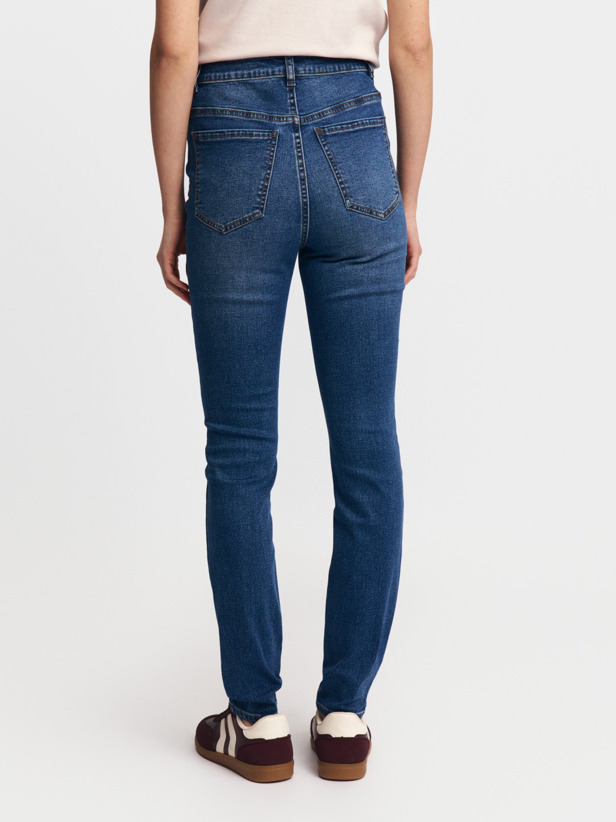 Джинсы силуэта Skinny с высокой посадкой