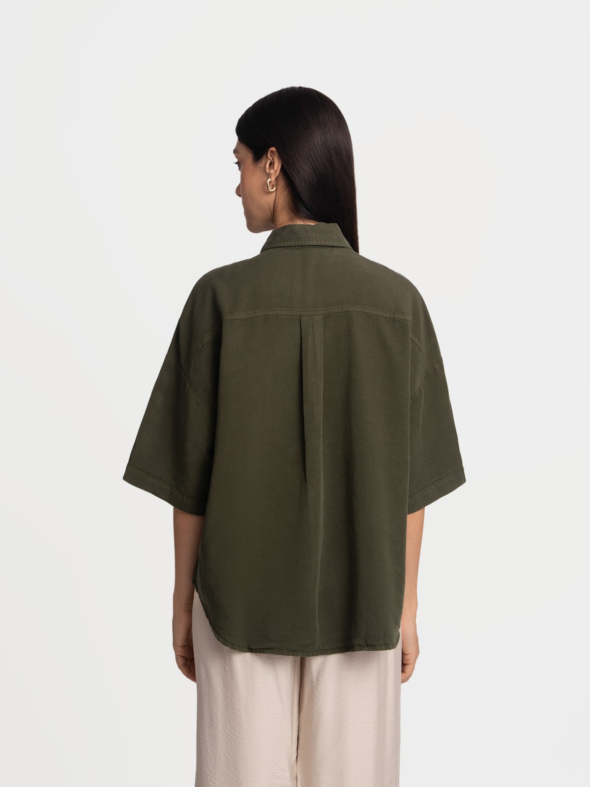 Рубашка оверсайз с коротким рукавом