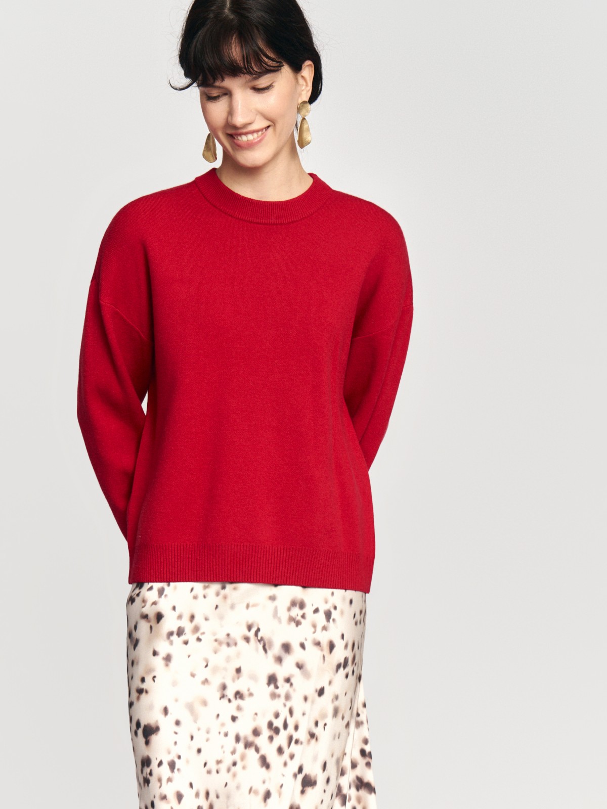 Трикотажный джемпер с длинным рукавом