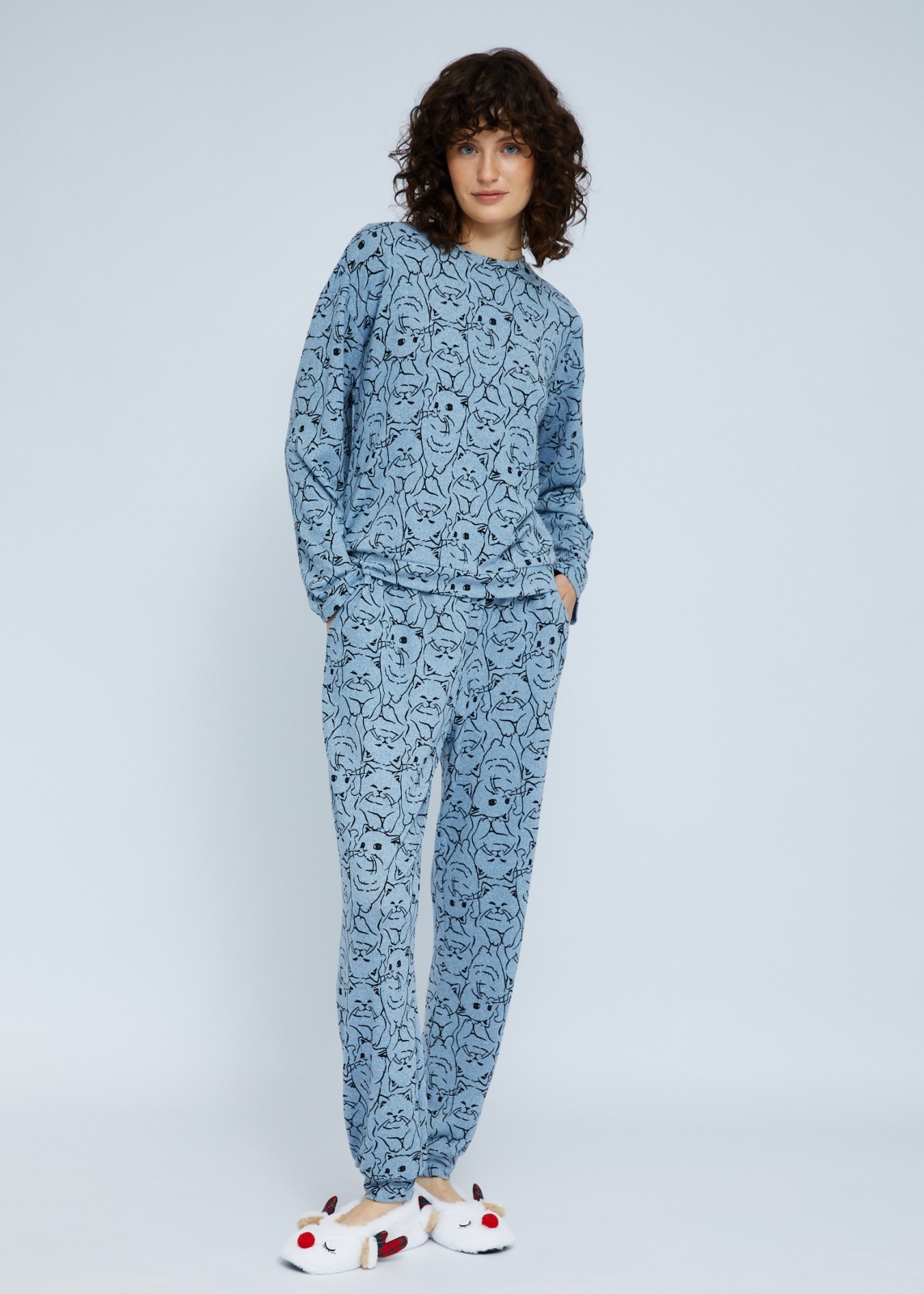 Домашний пижамный комплект (свитшот и штаны)