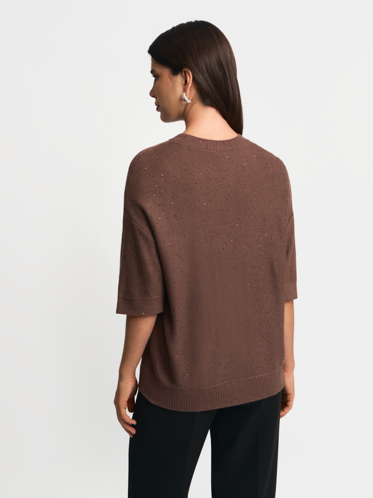 Вязаный джемпер с пайетками