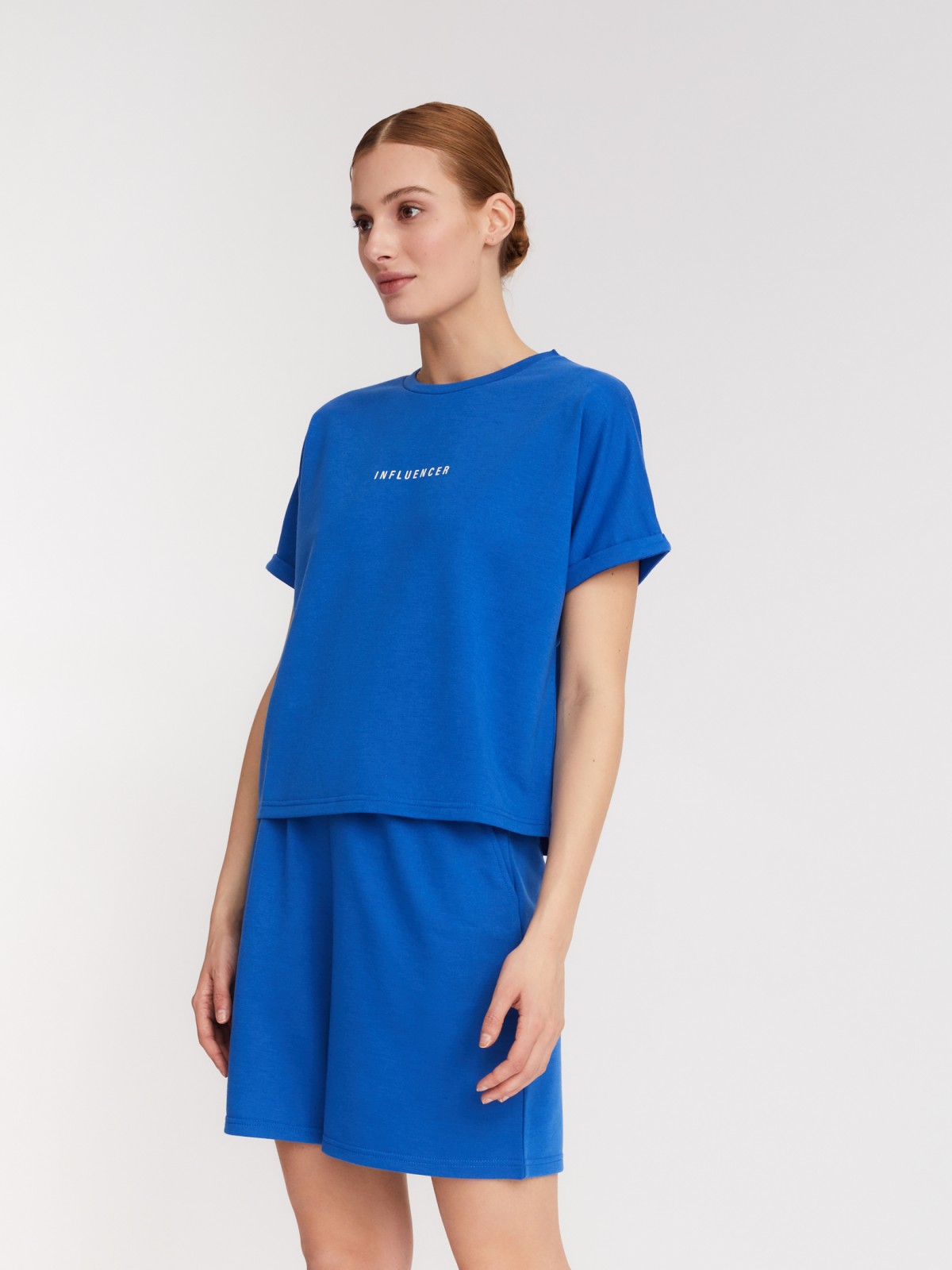 Футболка с принтом-надписью