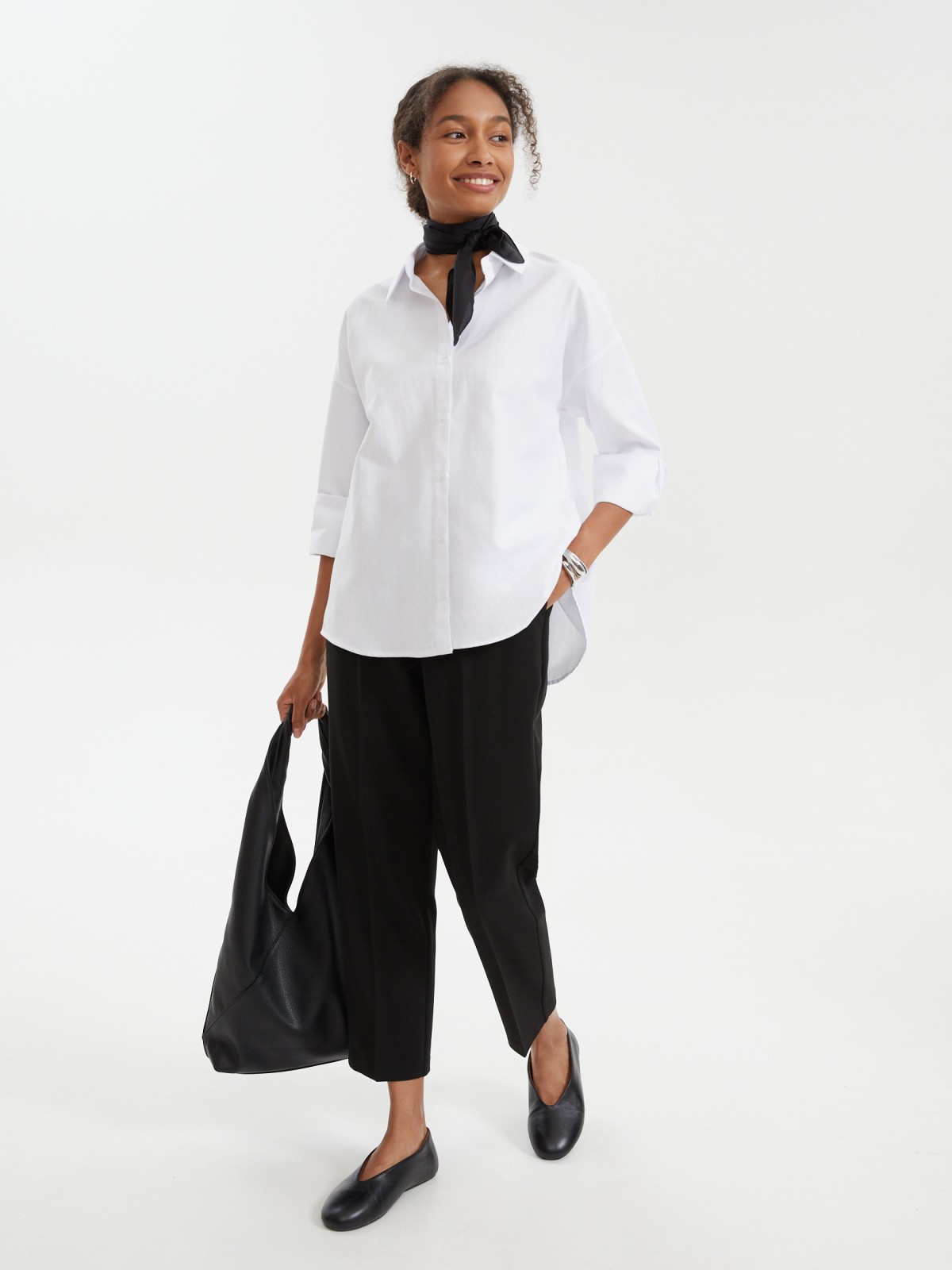 Офисные брюки Slim на резинке со стрелками