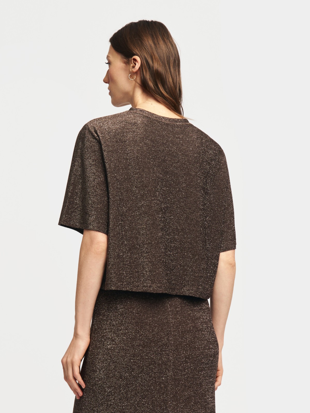 Футболка-топ с люрексом