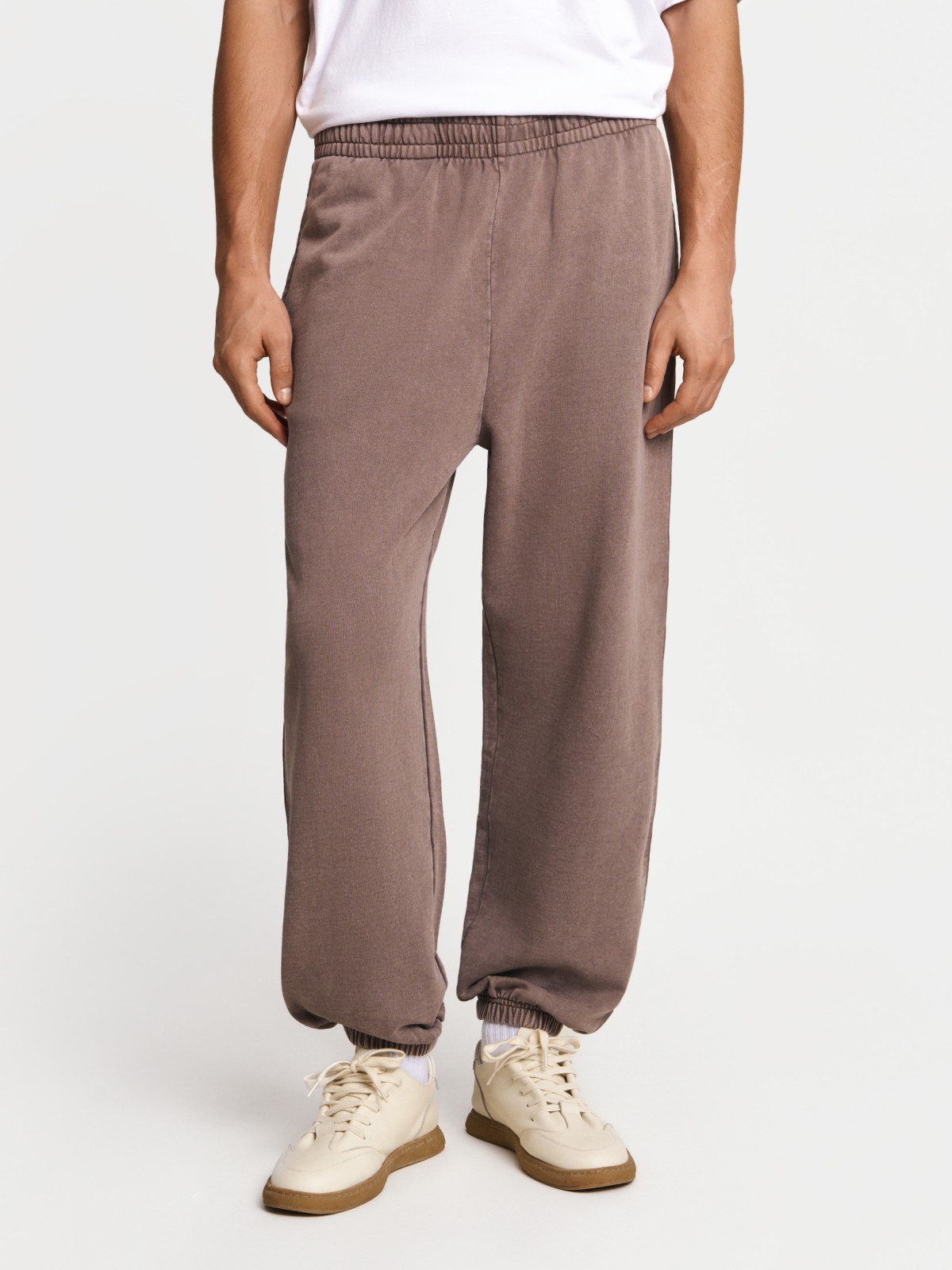 Трикотажные брюки-джоггеры из хлопка