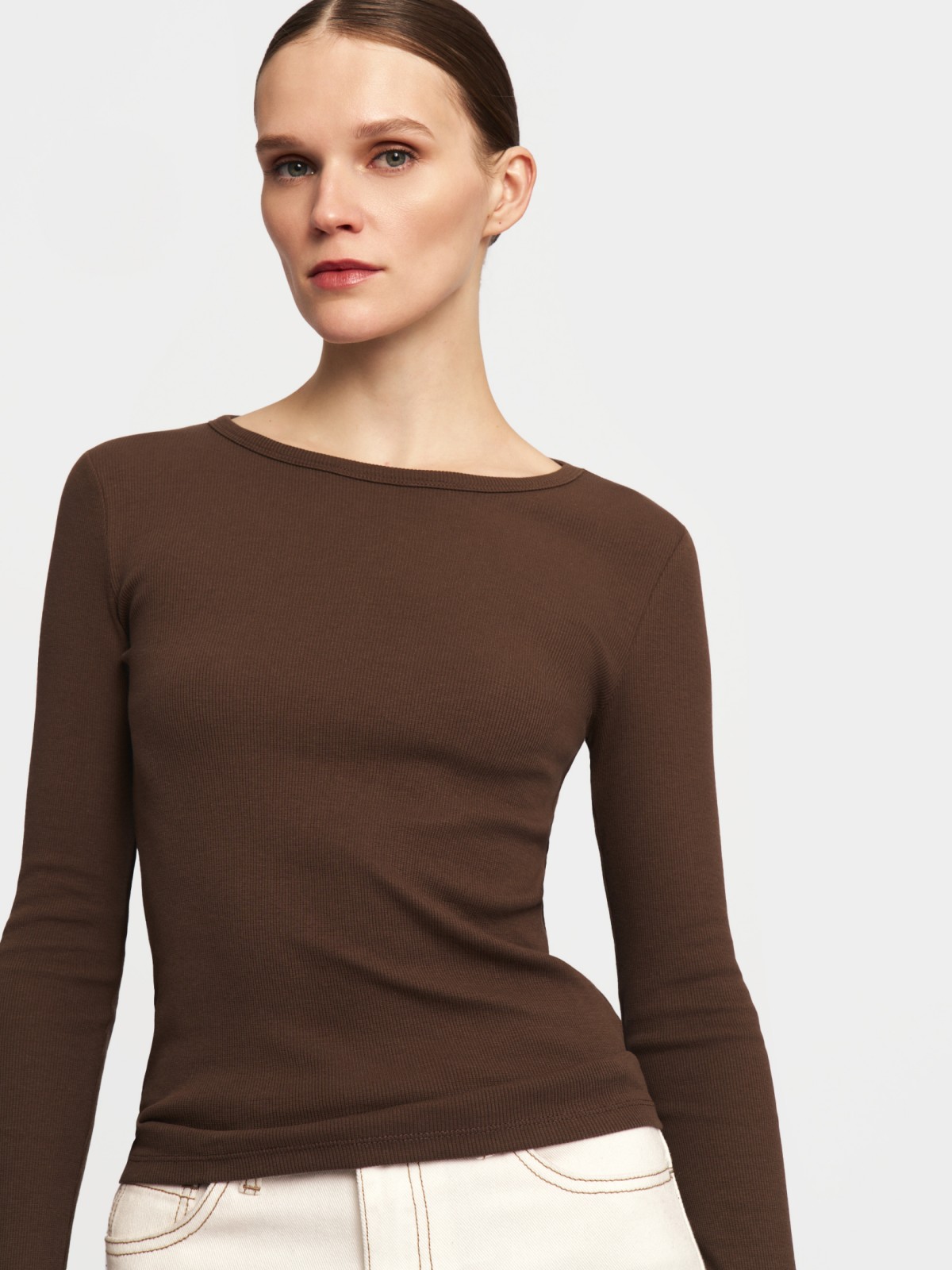 Трикотажный лонгслив из хлопка