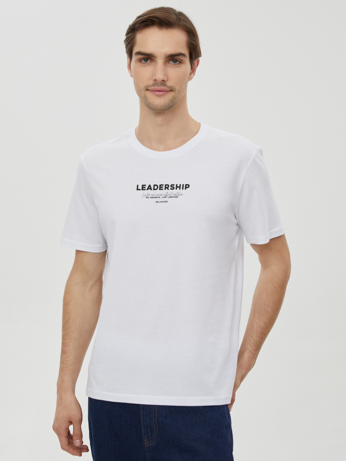 Футболка из хлопка с надписью