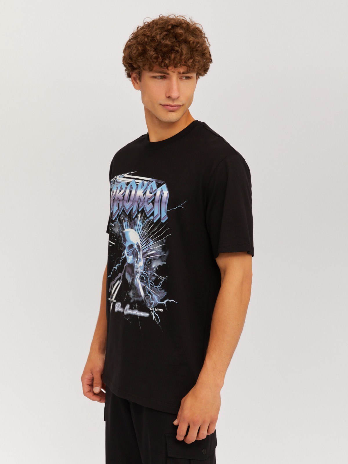 Футболка из хлопка с принтом