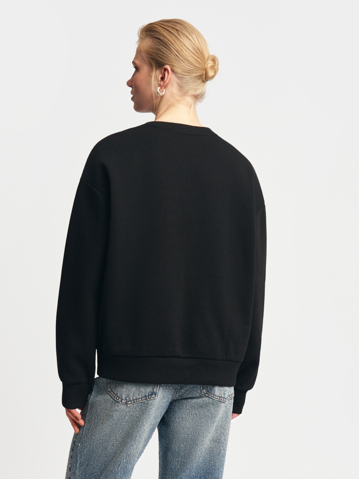 Свитшот расслабленного фасона с бахромой