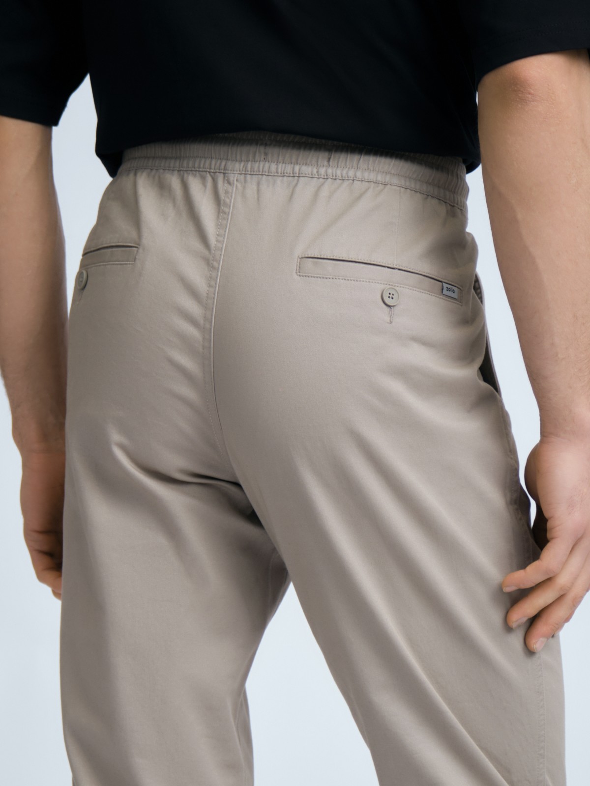 Брюки-джоггеры из хлопка на резинке