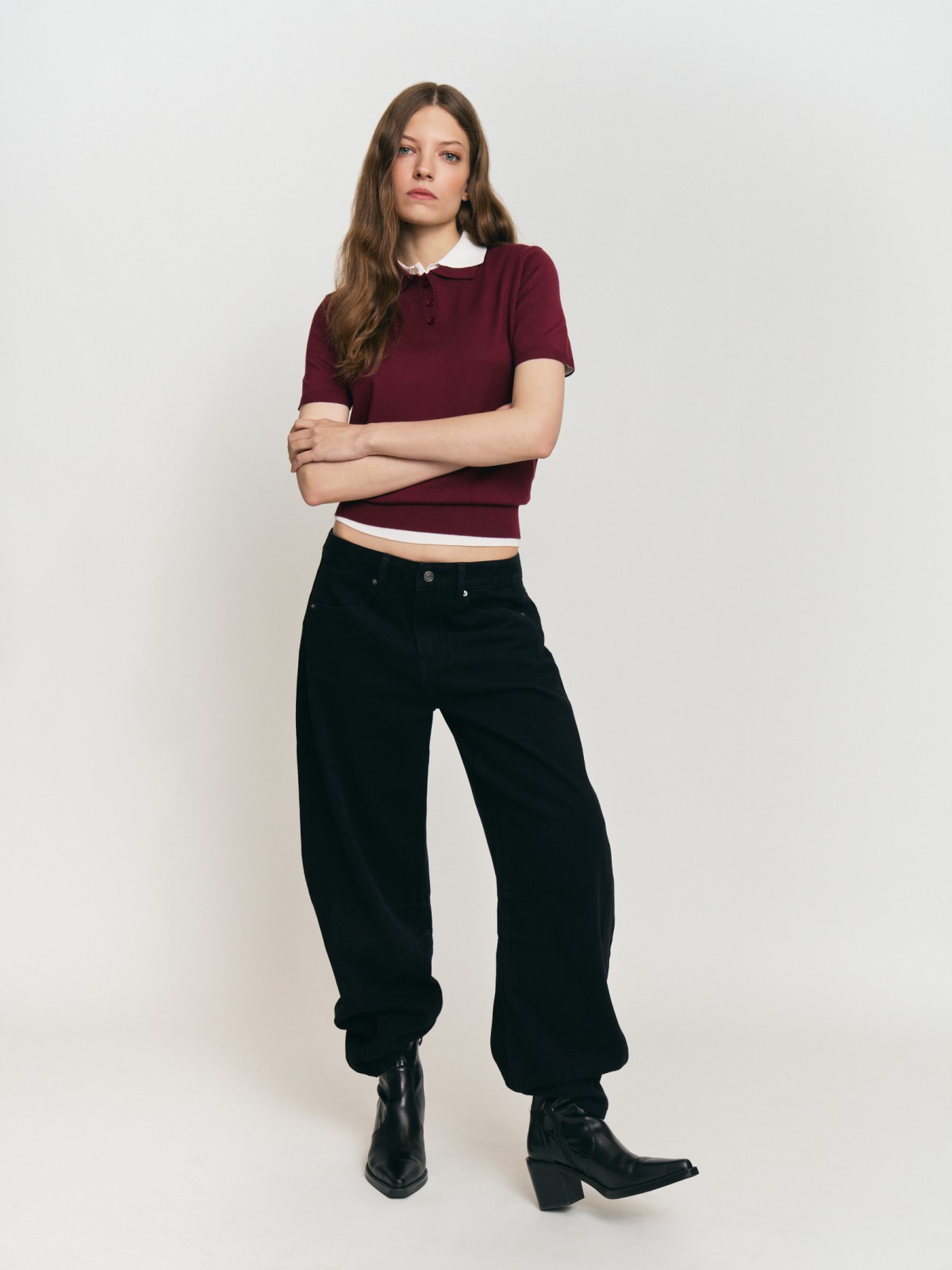 Джинсы силуэта Balloon с посадкой Loose