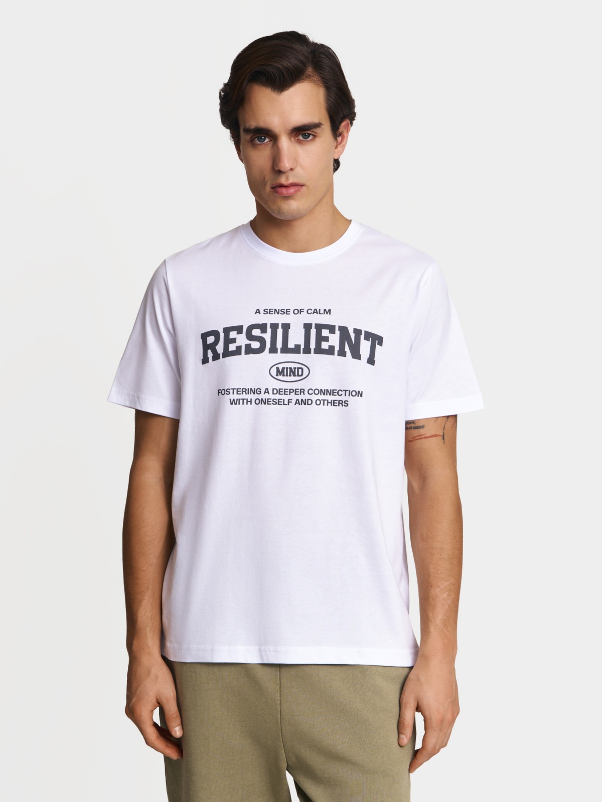 Футболка из хлопка с надписью 