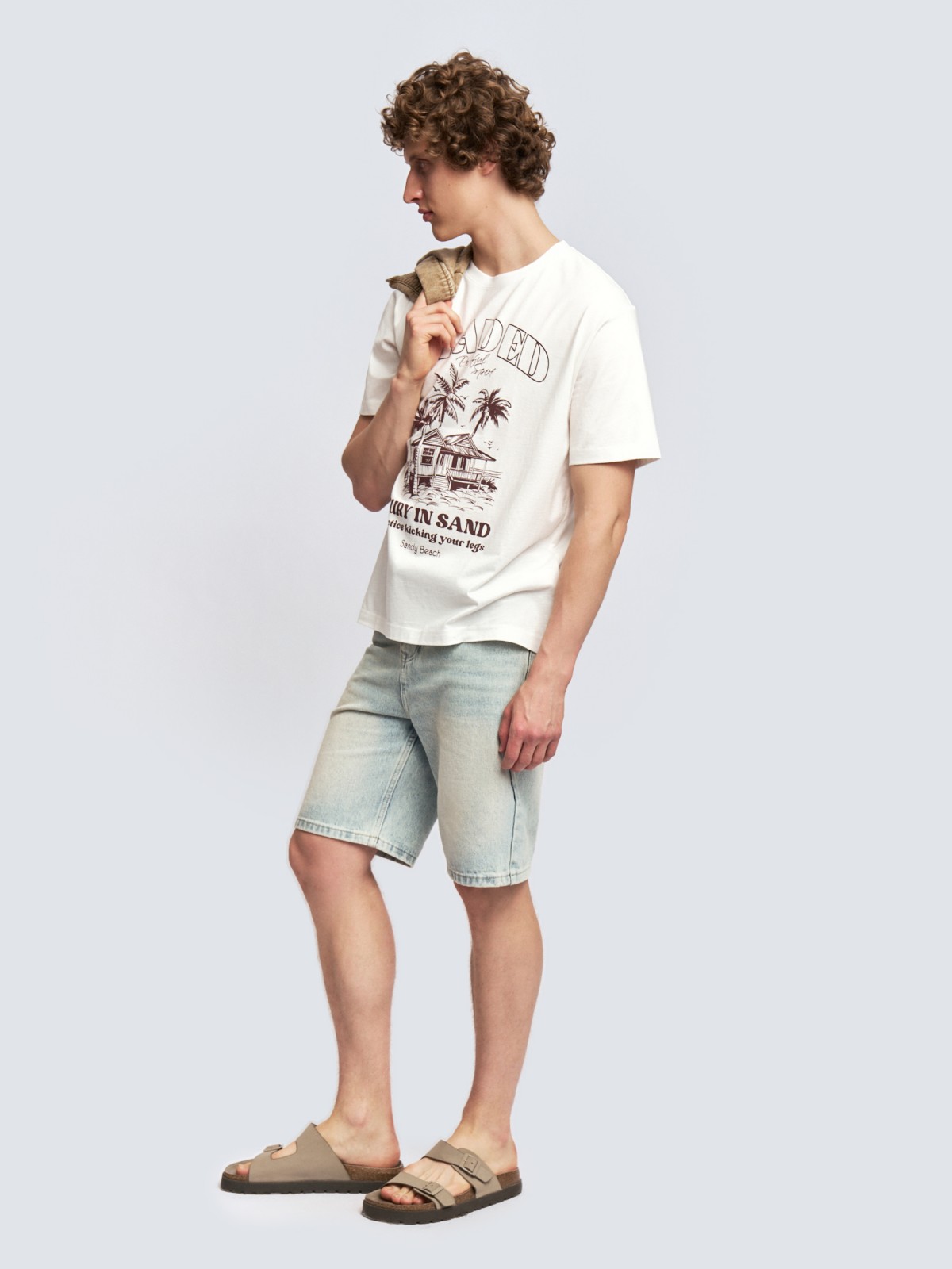 Футболка из хлопка с принтом