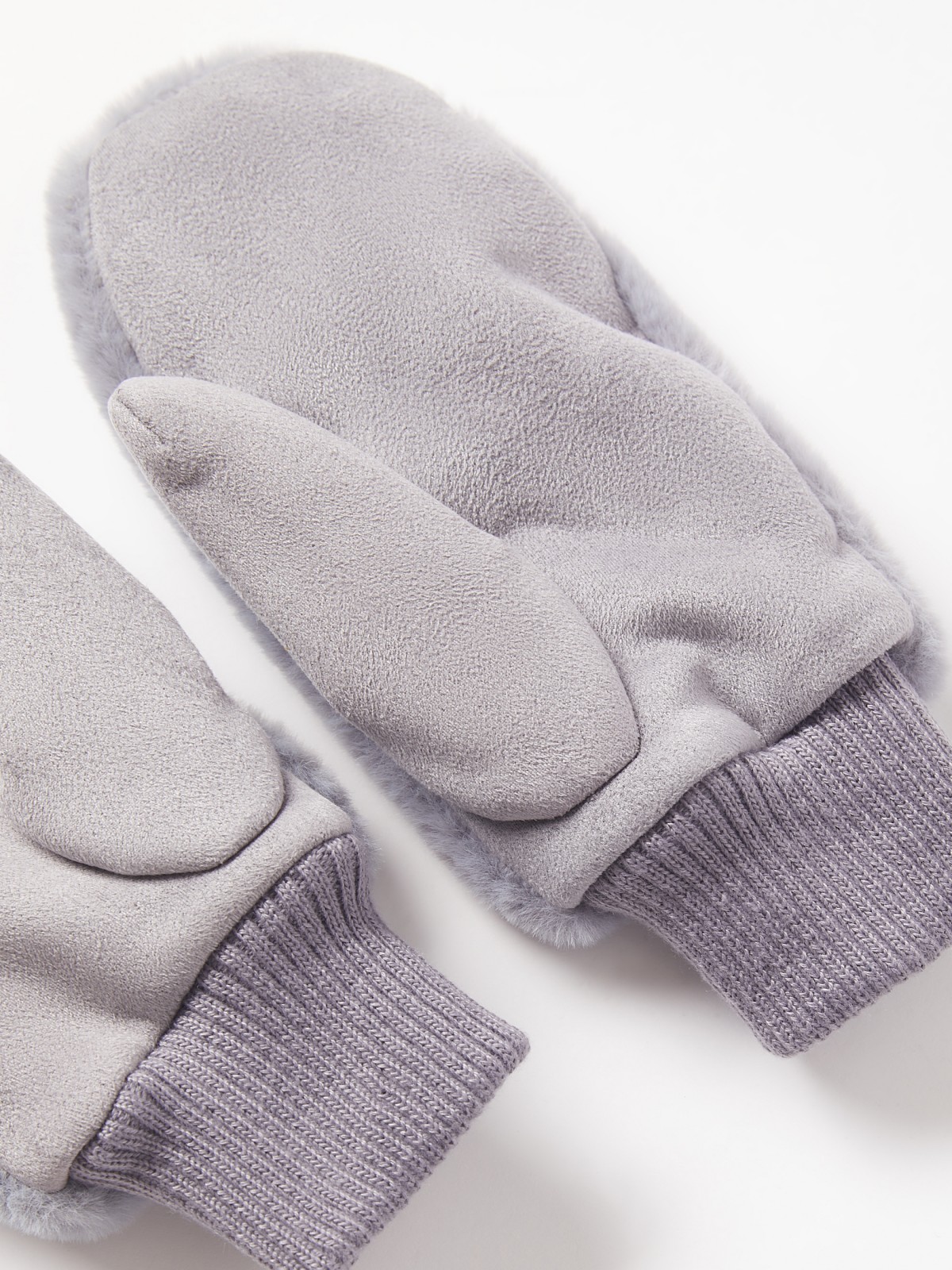 Варежки с искусственным мехом