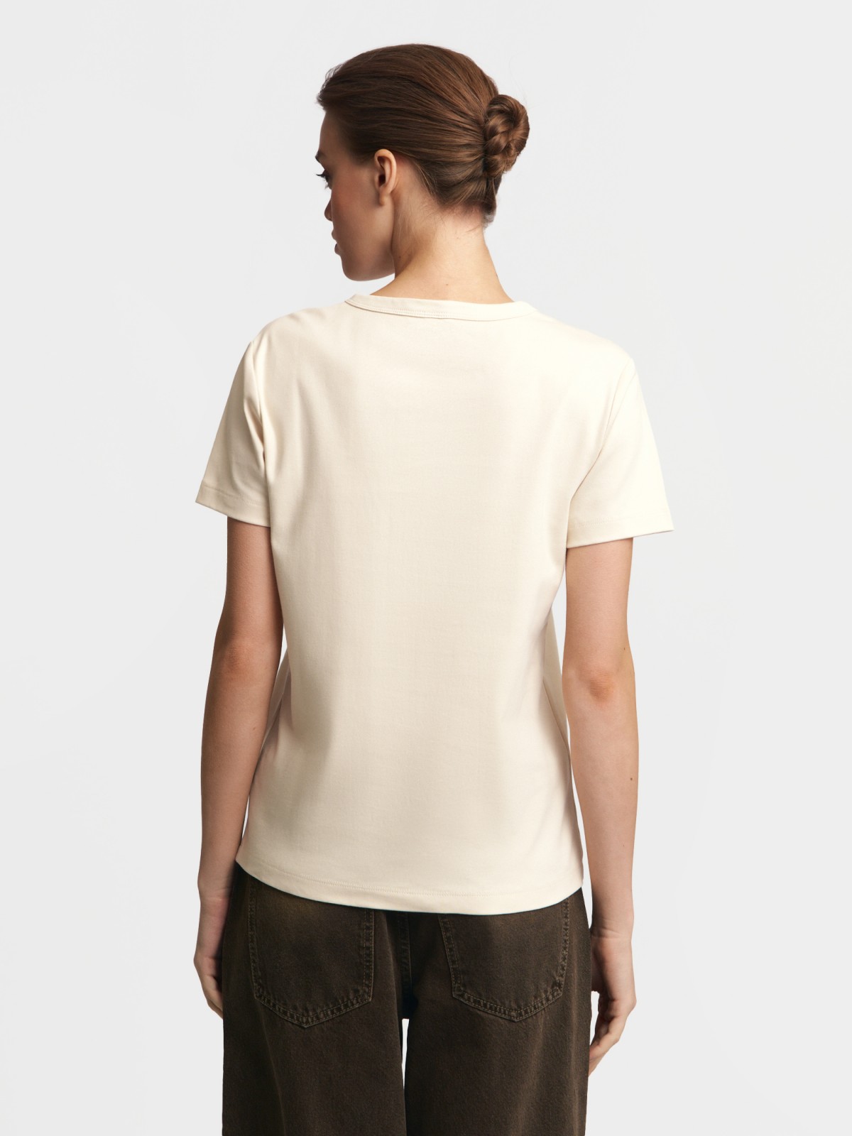 Футболка из хлопка однотонная