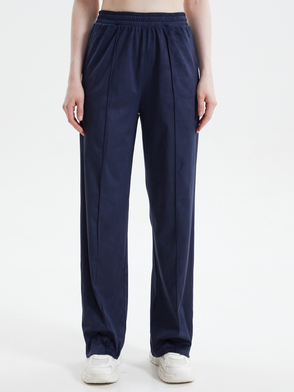 Замшевые брюки на резинке