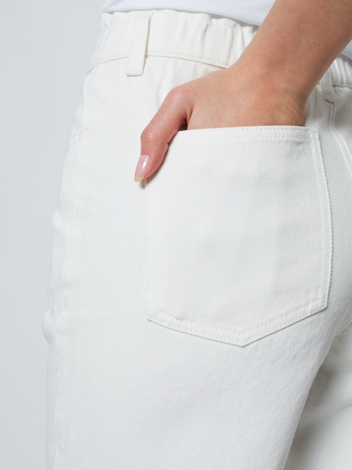 Брюки джинсовые zolla 22122714S241, цвет белый, размер 25 - фото 5