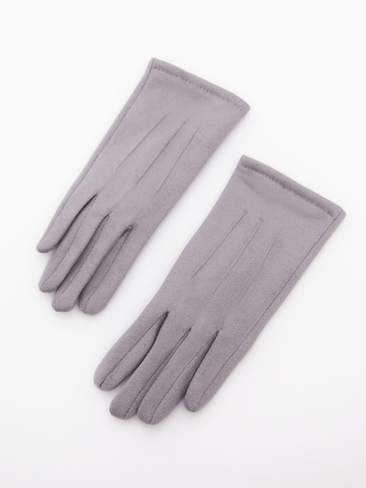 Утеплённые текстильные перчатки с функцией Touch Screen zolla 023339659025, цвет серый, размер S