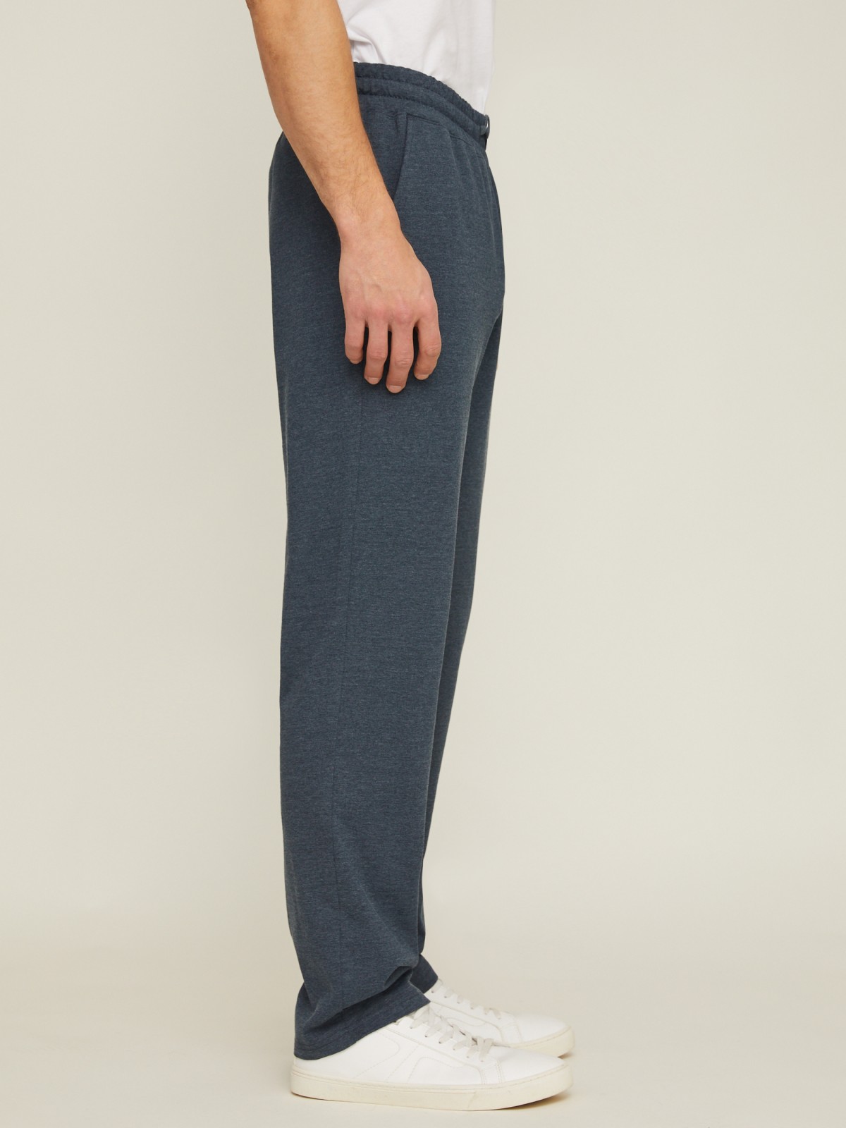 Трикотажные брюки-джоггеры zolla 01313761U022, цвет темно-бирюзовый, размер XXL - фото 4