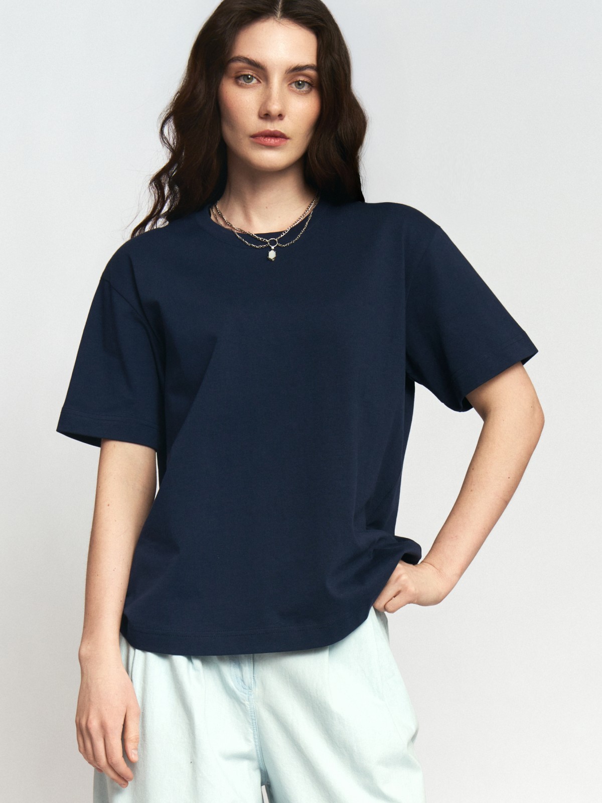 Футболка оверсайз силуэта из хлопка