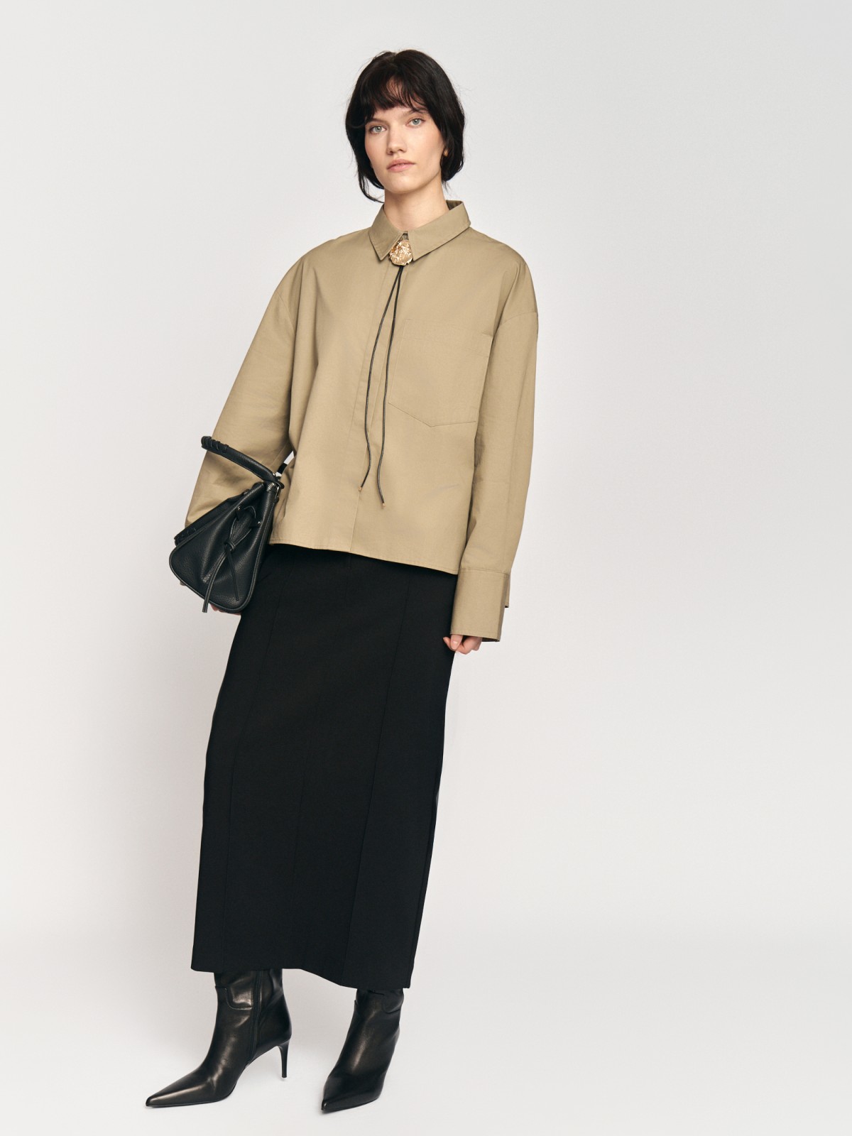 Юбка макси с разрезом