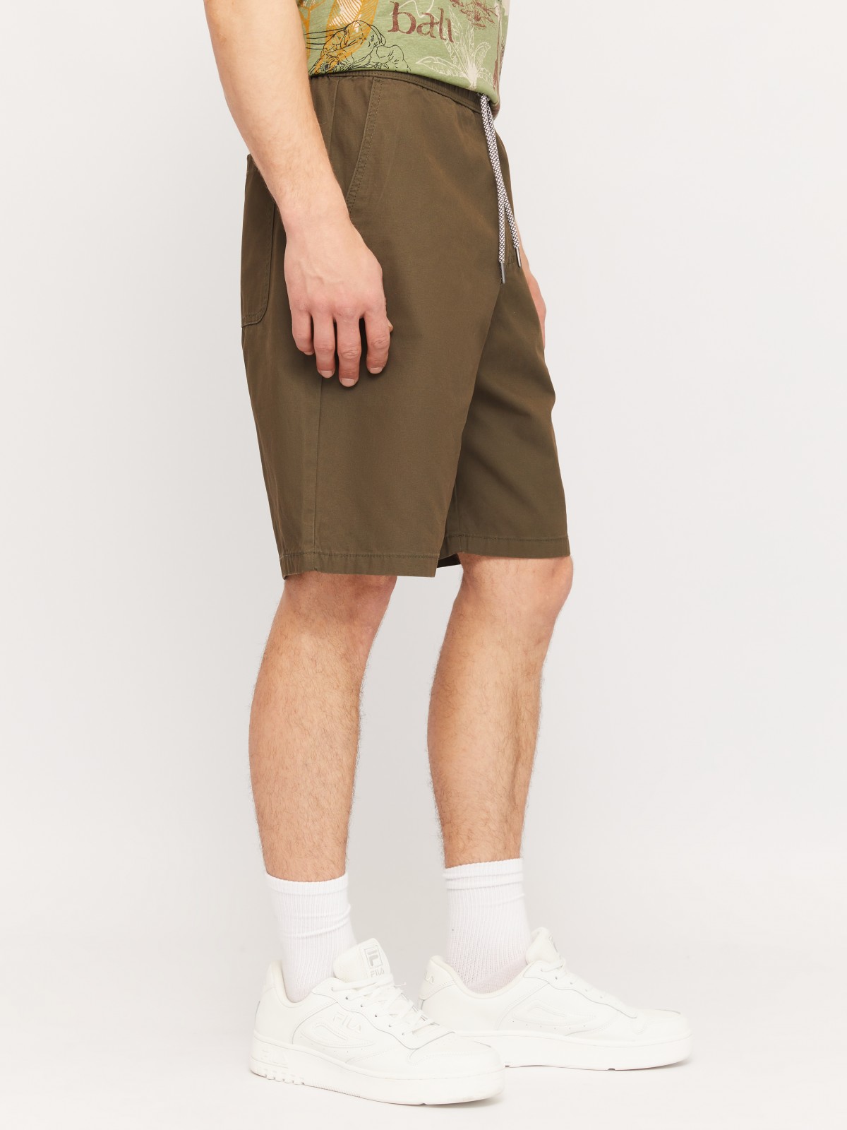 Удлинённые шорты на резинке из хлопка