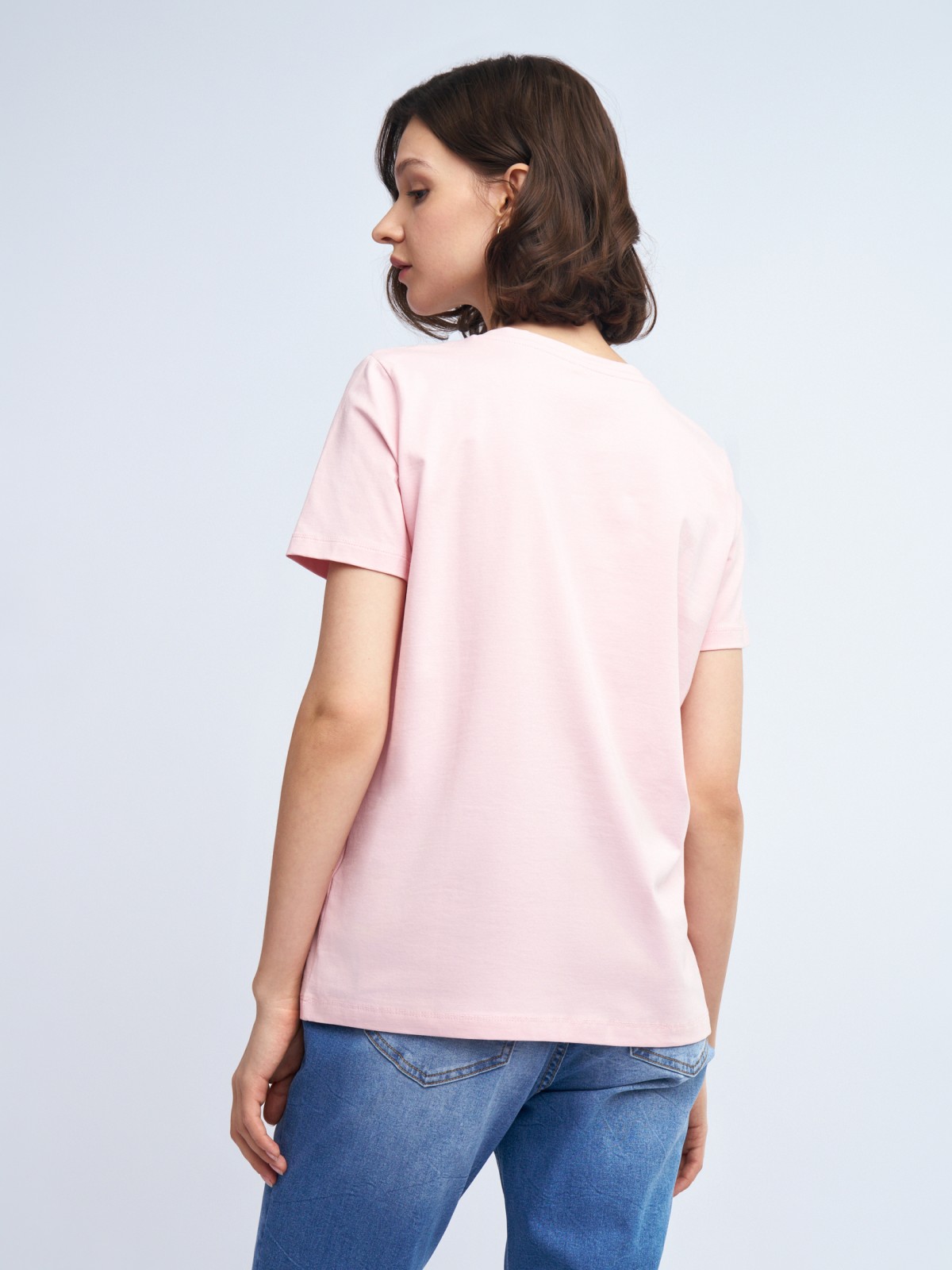 Футболка из хлопка с принтом