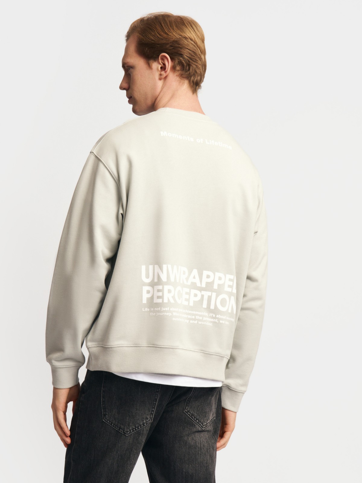 Свитшот из хлопка с надписью