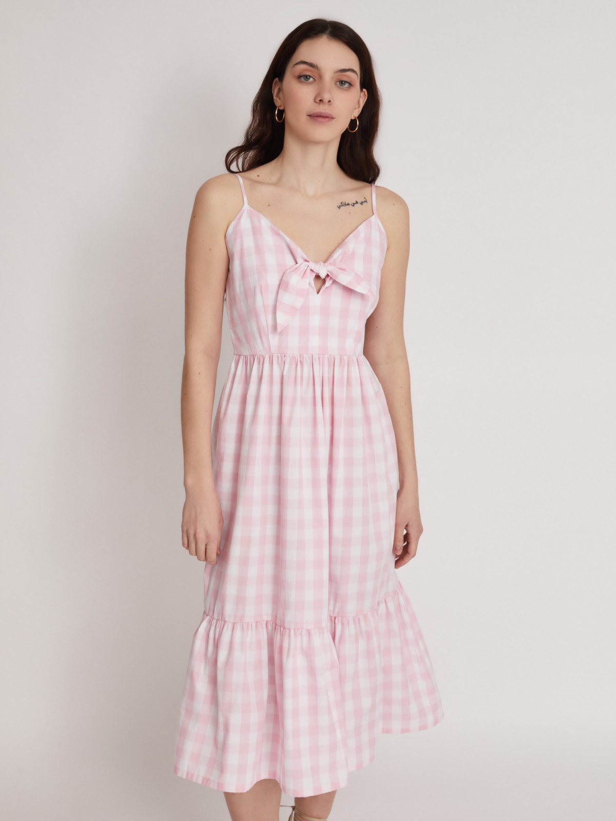 Платье zolla 023248291453, цвет розовый, размер XXS - фото 3