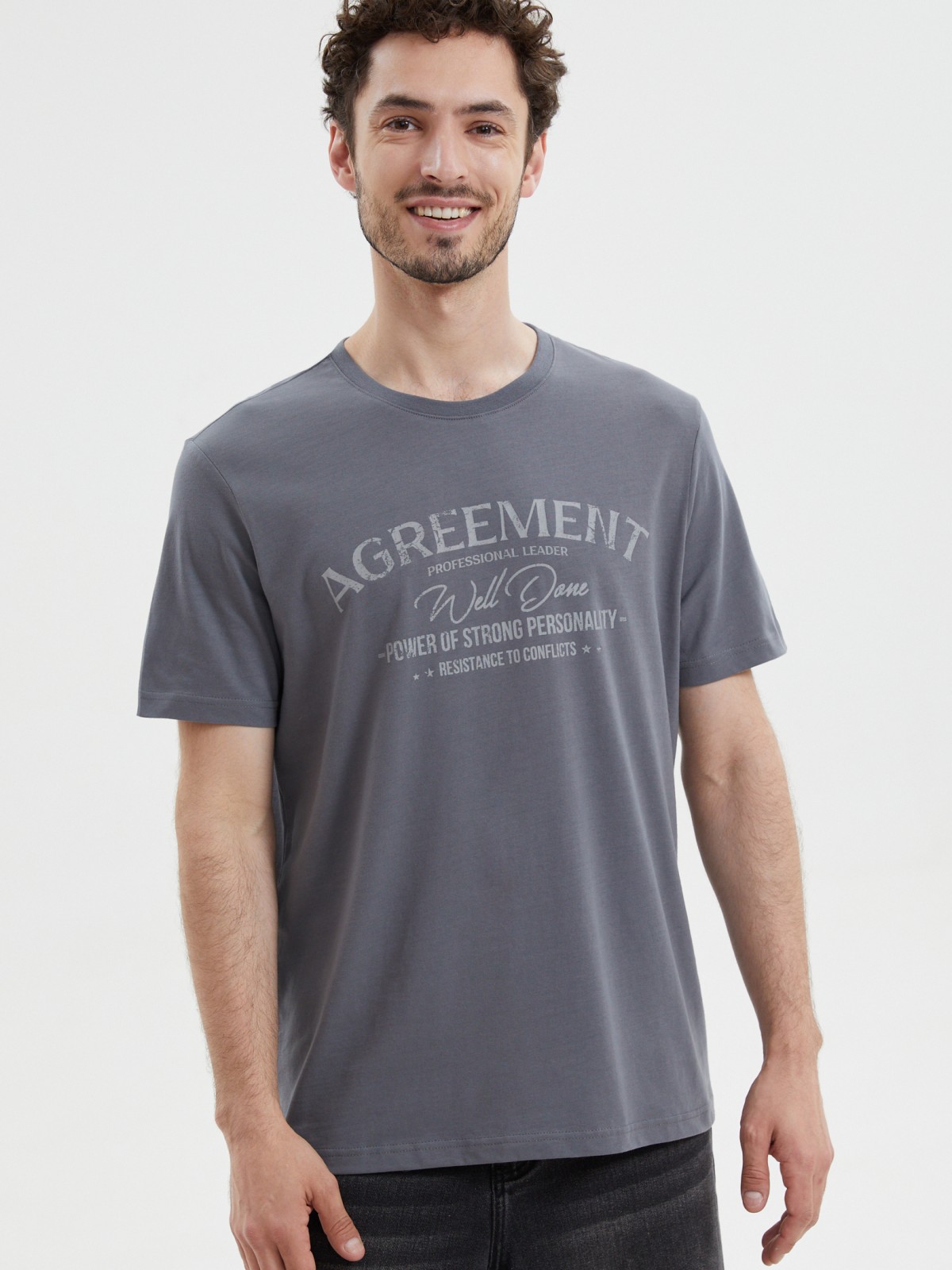 Футболка из хлопка с надписью