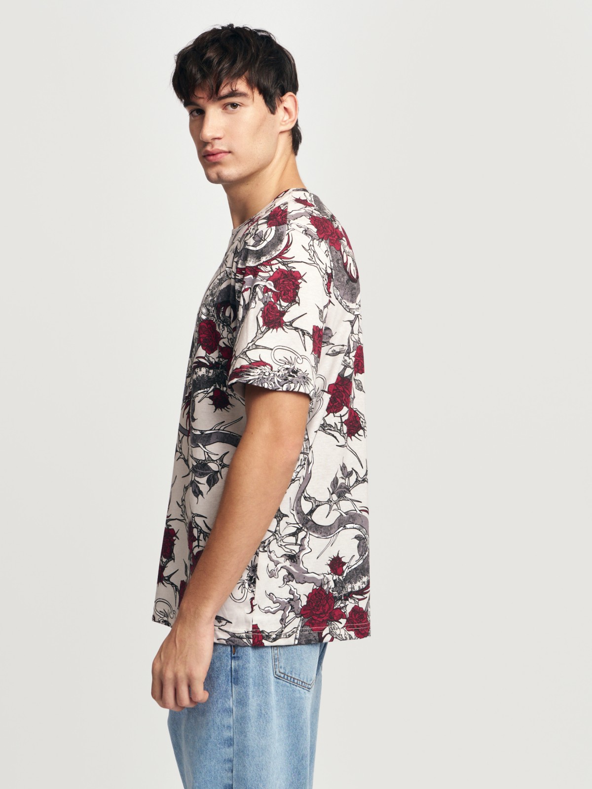 Футболка из хлопка с принтом