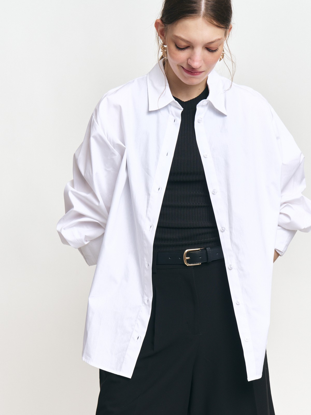 Рубашка из хлопка с длинным рукавом