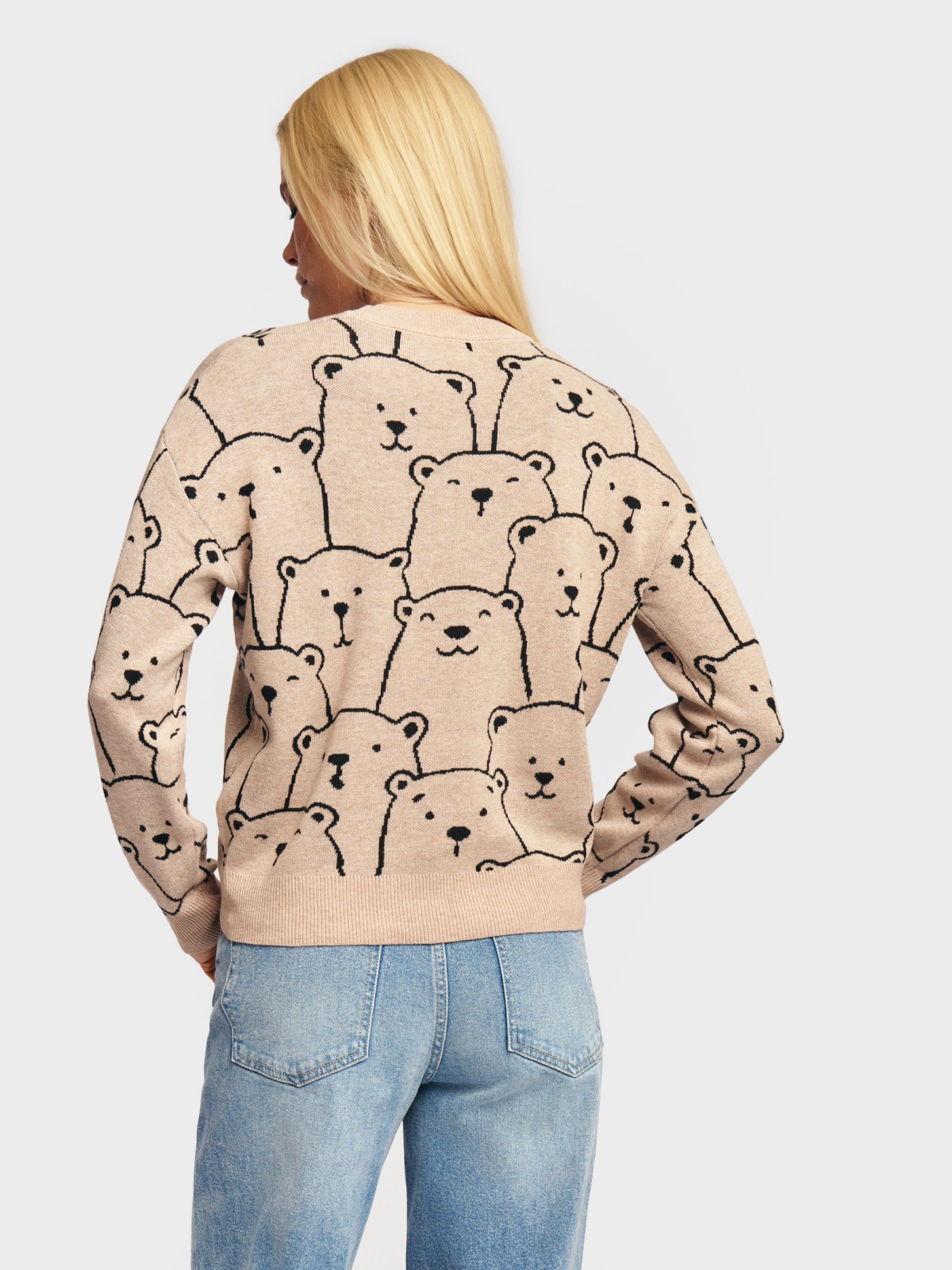 Джемпер из вязаного трикотажа с узором