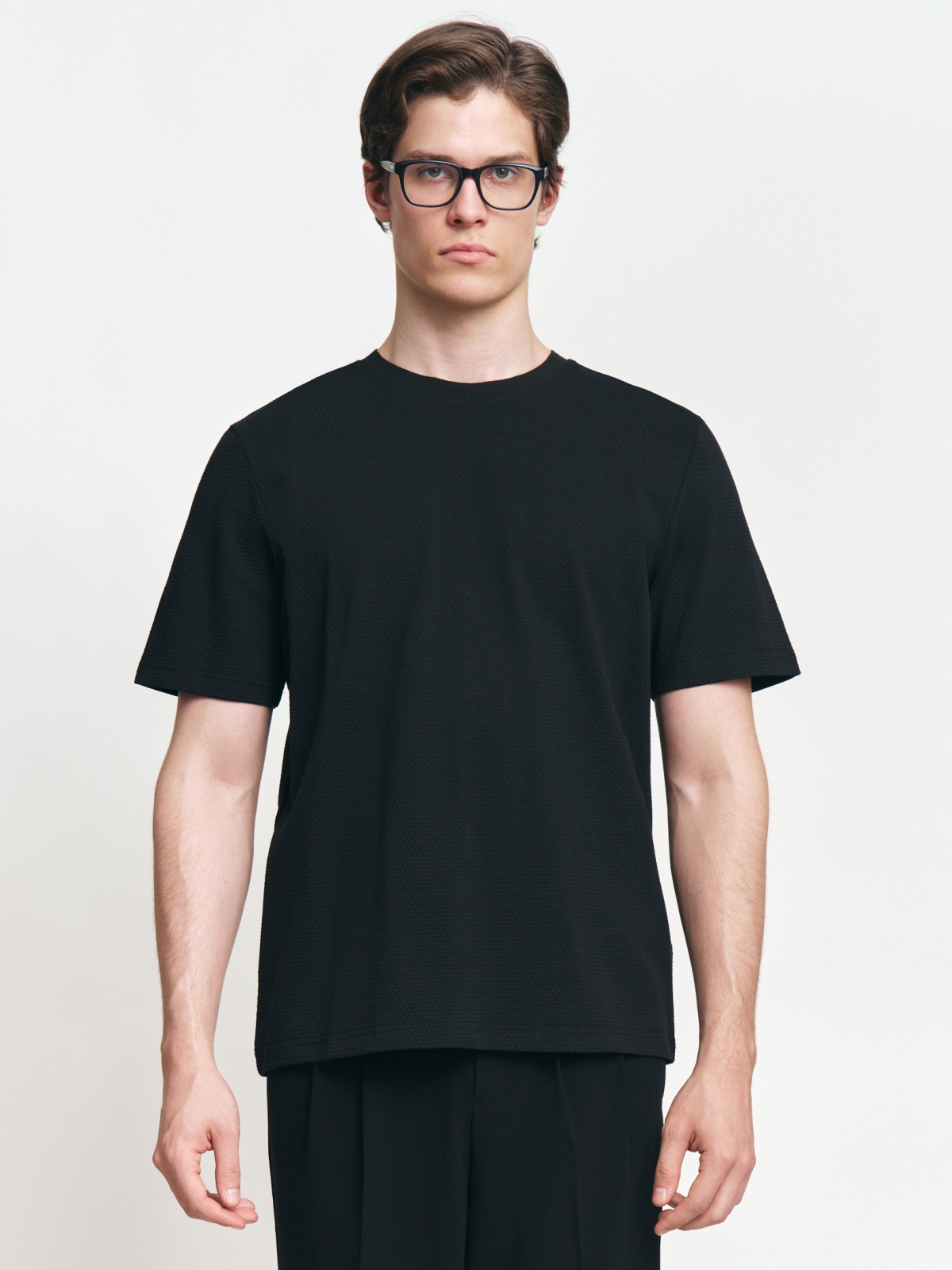 Футболка из хлопка с круглым вырезом