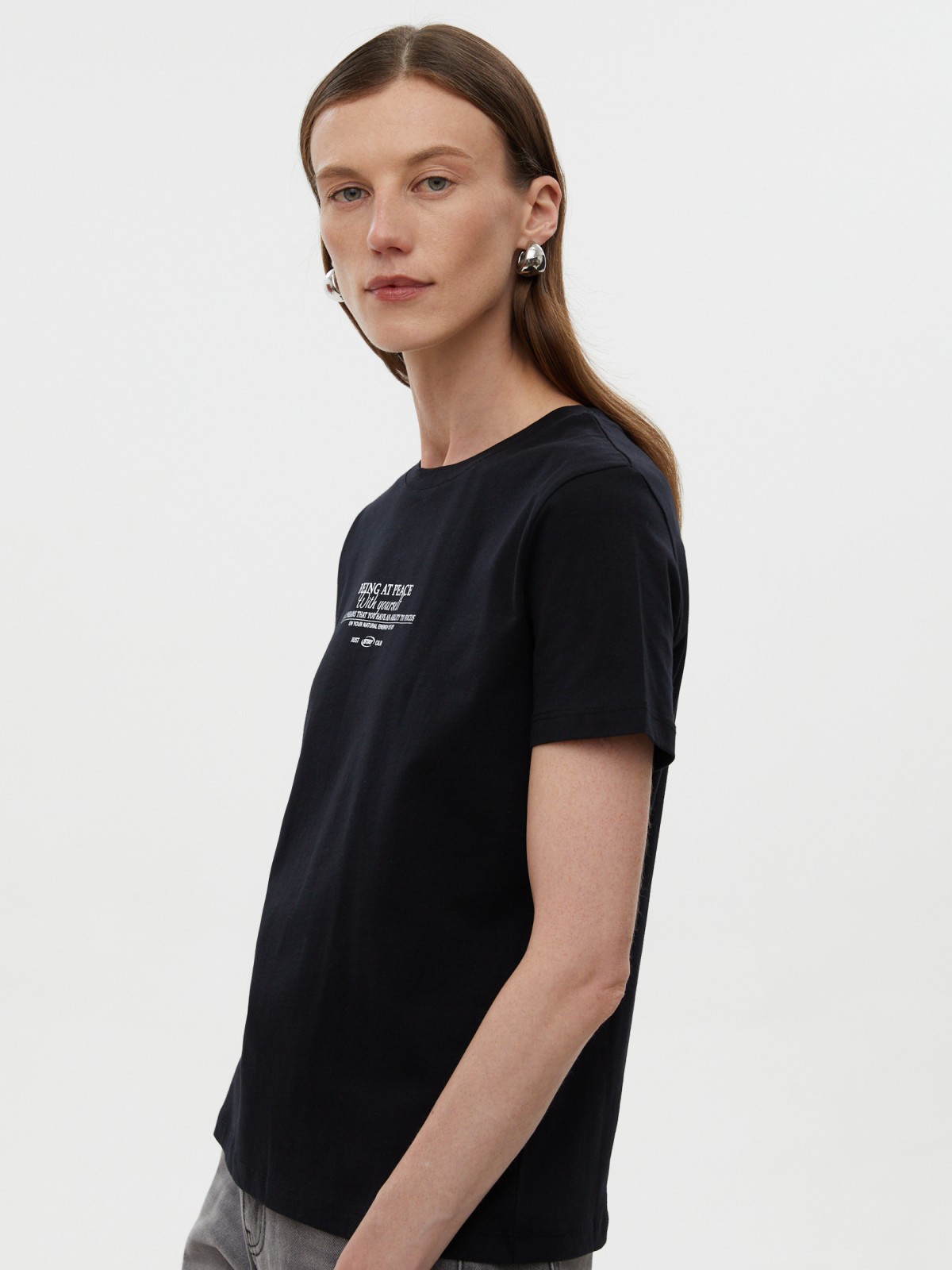 Футболка из хлопка с надписью