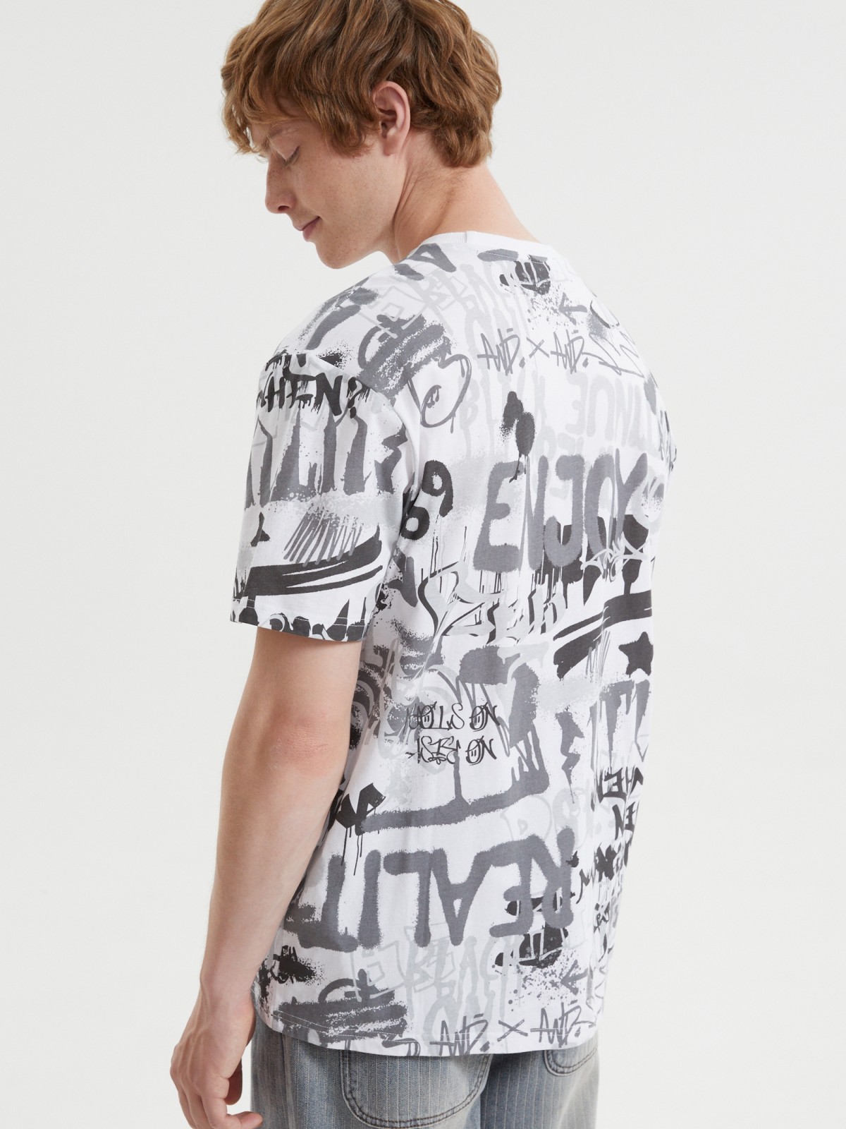 Футболка из хлопка с принтом