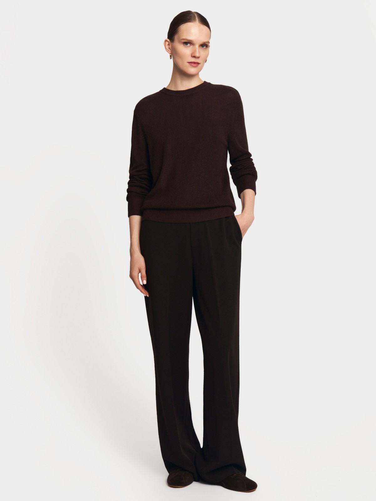 Вязаный джемпер с длинным рукавом