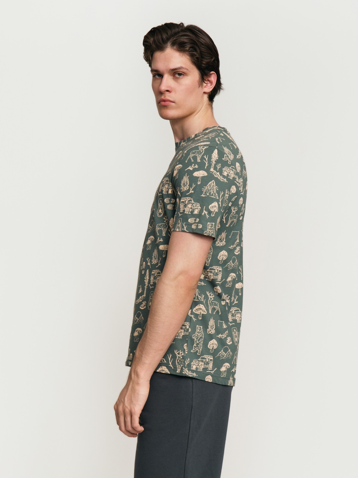 Футболка из хлопка с принтом