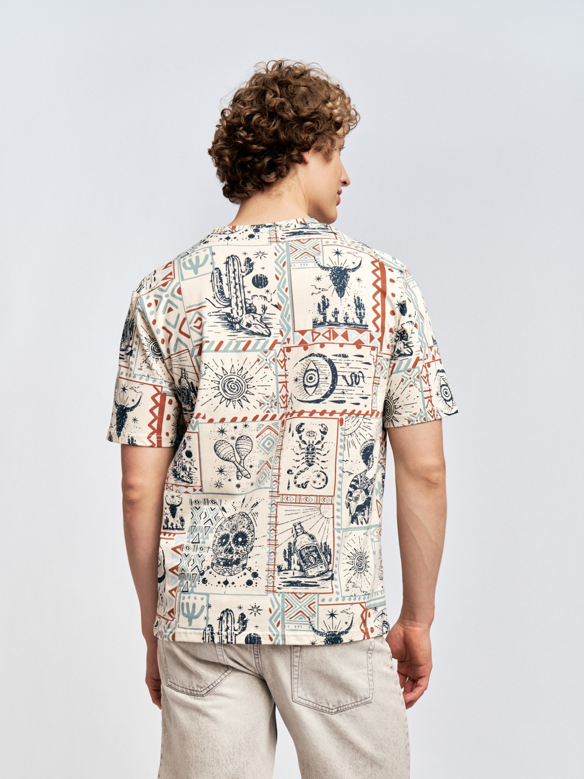 Футболка из хлопка с принтом