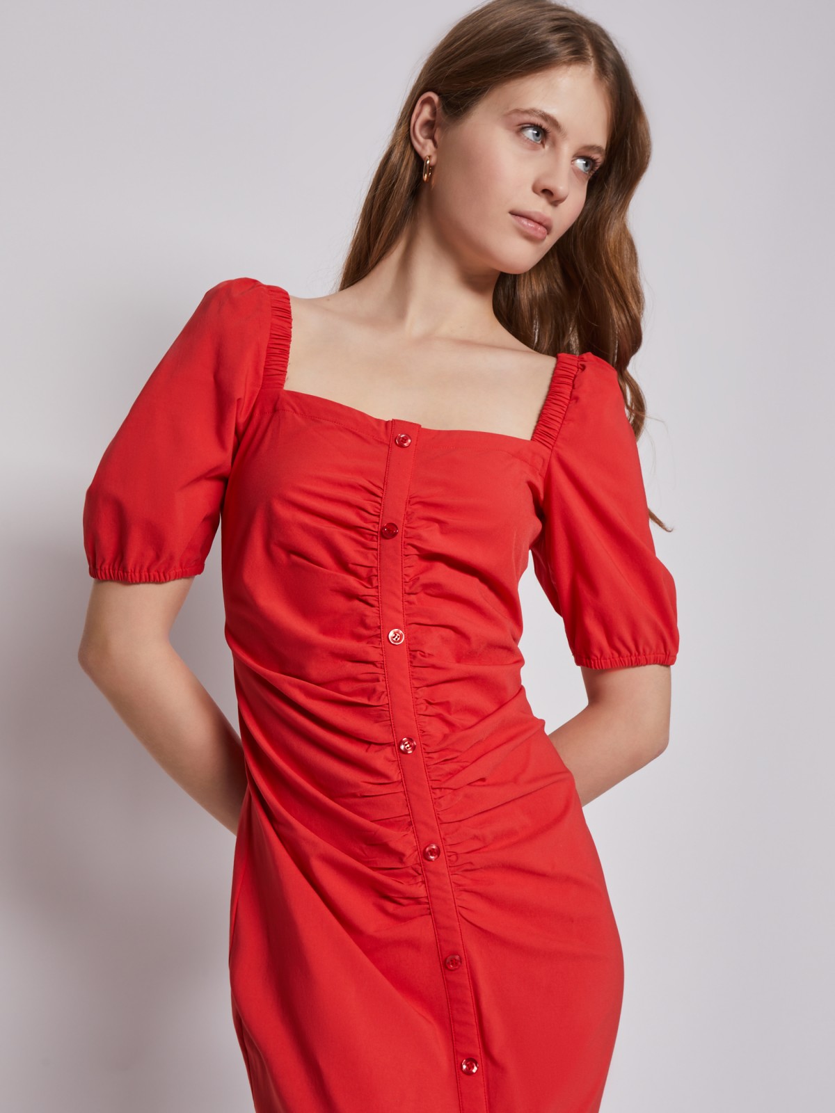 Платье zolla 22324824Y021, цвет красный, размер XXS - фото 2