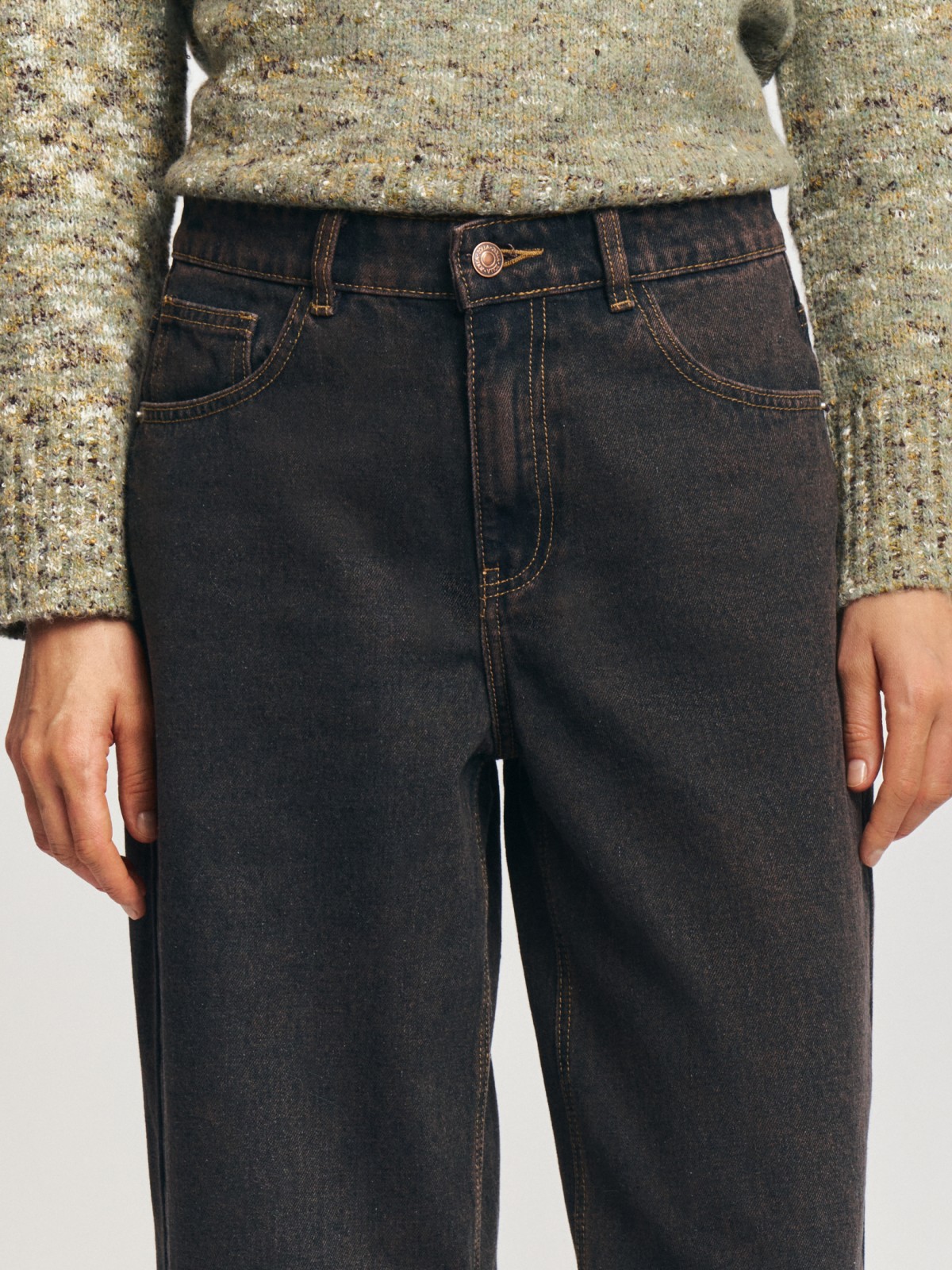 Джинсы силуэта Wide с посадкой Loose