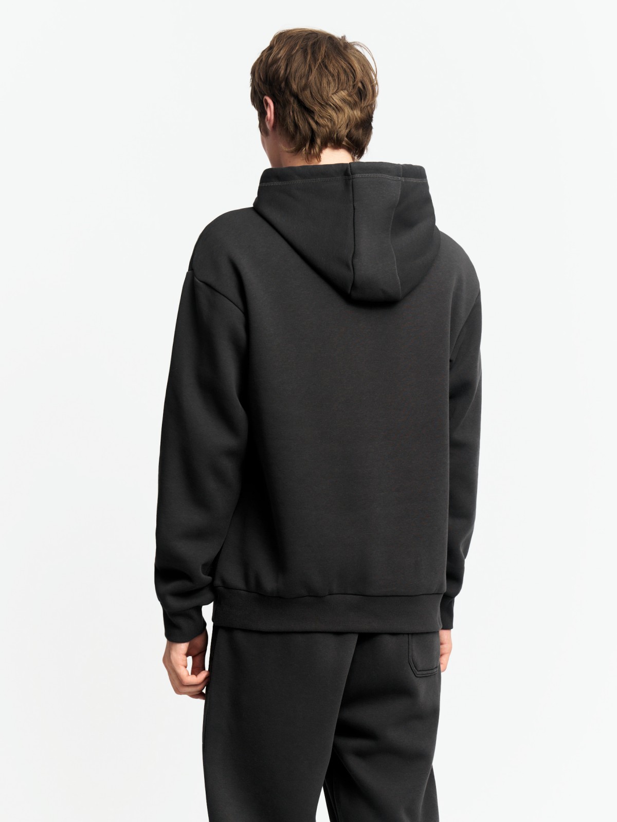 Утеплённый худи с капюшоном и начёсом