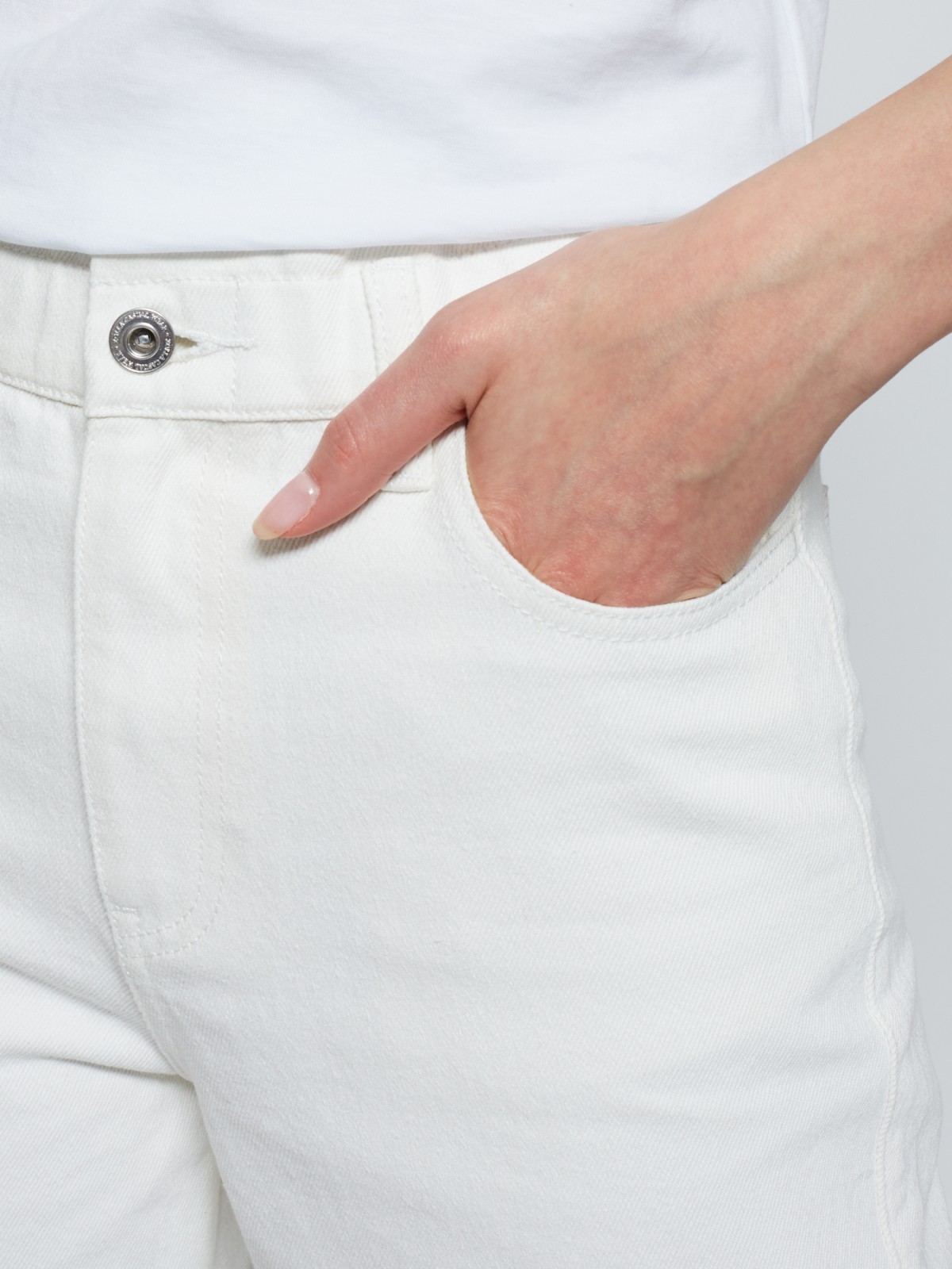 Брюки джинсовые zolla 22122714S241, цвет белый, размер 25 - фото 3