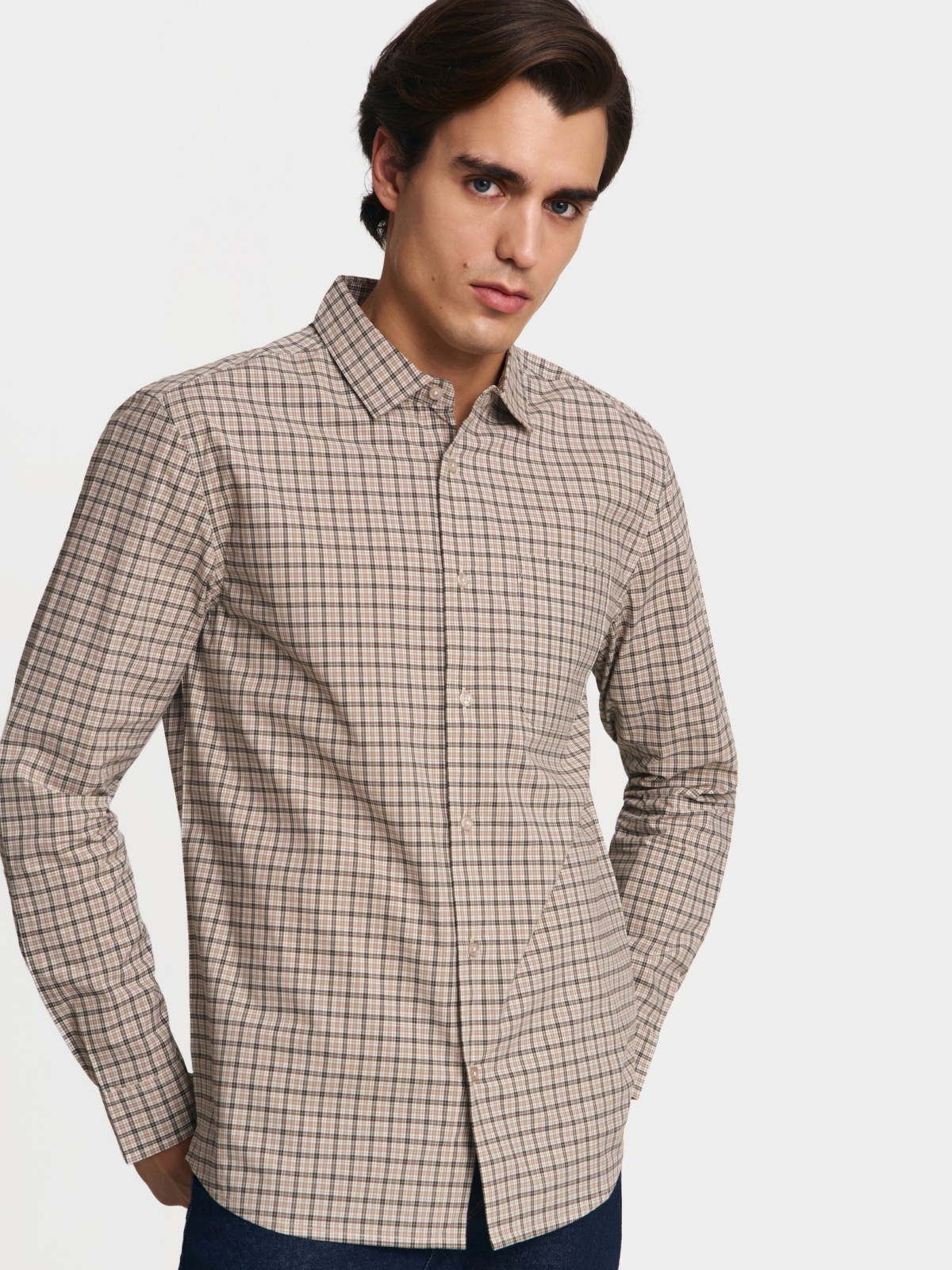 Рубашка из хлопка в клетку 