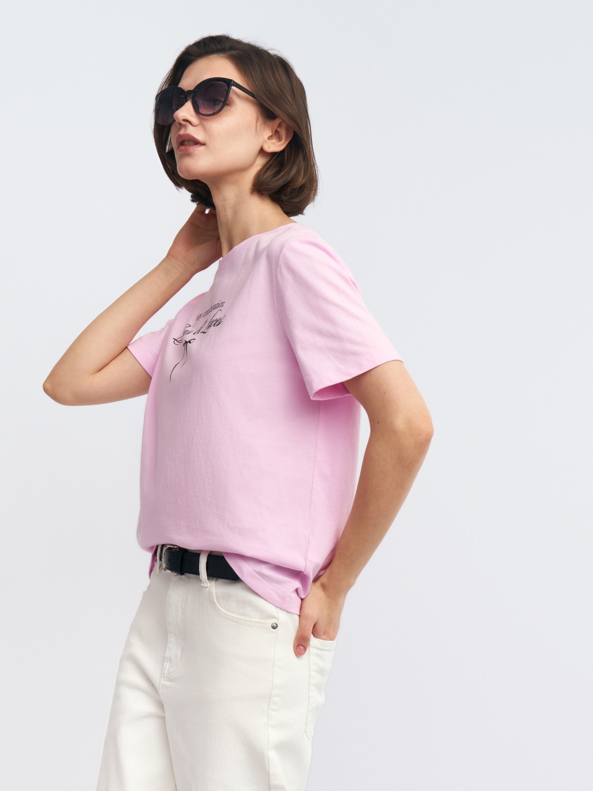 Футболка из хлопка с надписью