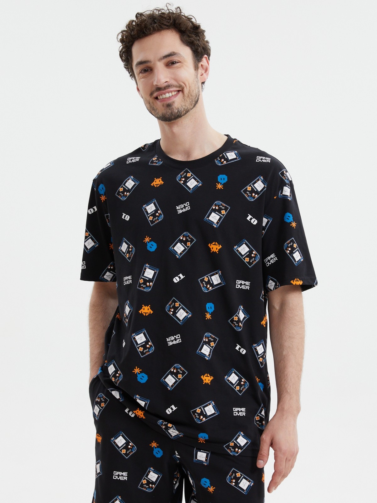 Футболка из хлопка с принтом