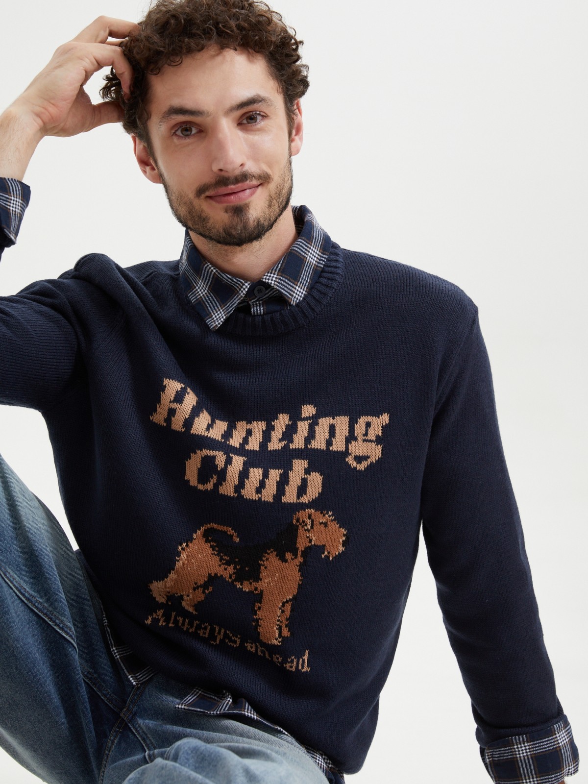 Вязаный джемпер из акрила с узором