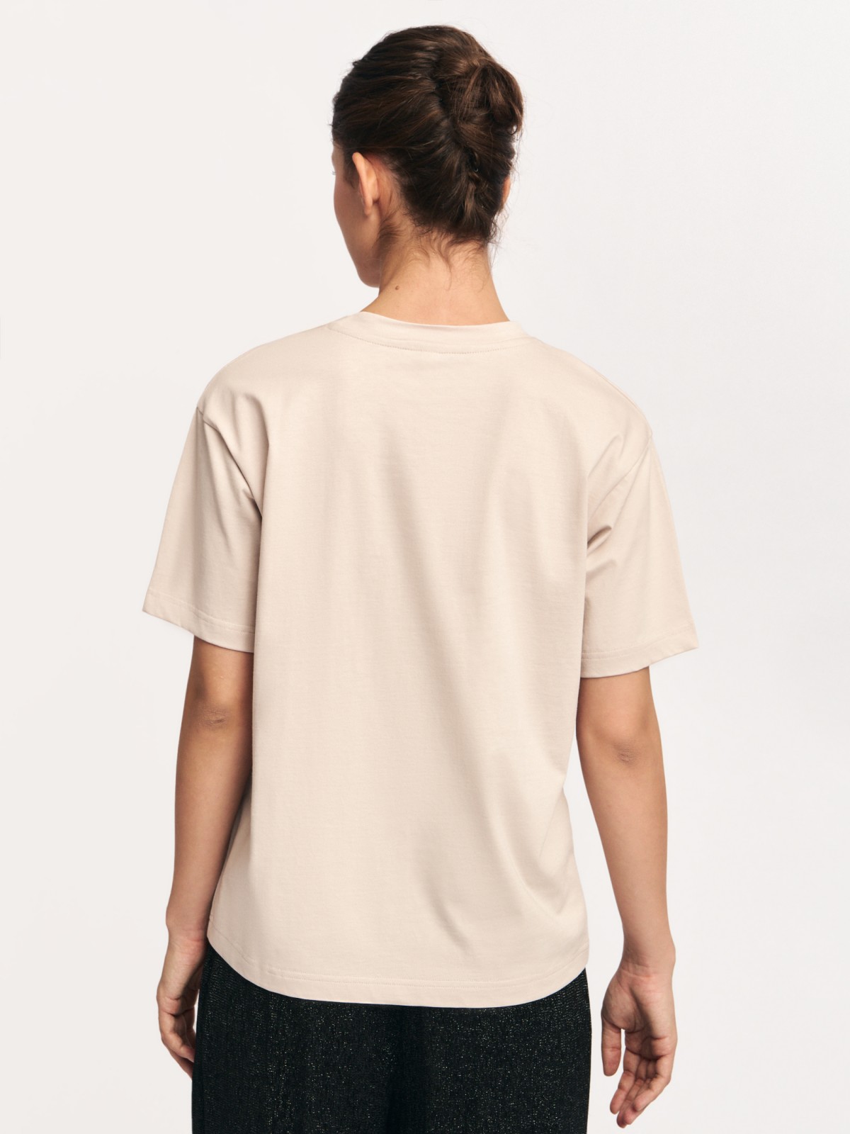 Футболка из хлопка с новогодним принтом